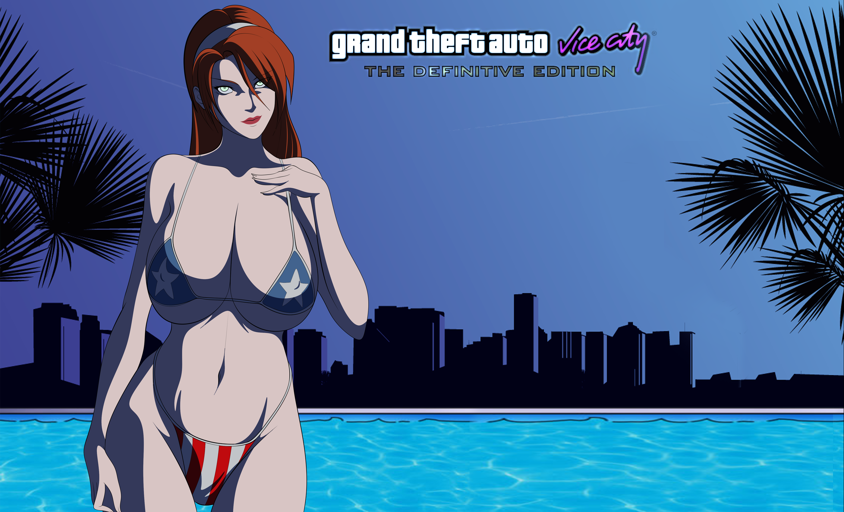candy suxxx, miami, grand theft auto, rockstar games, pool party, 80s, actr...