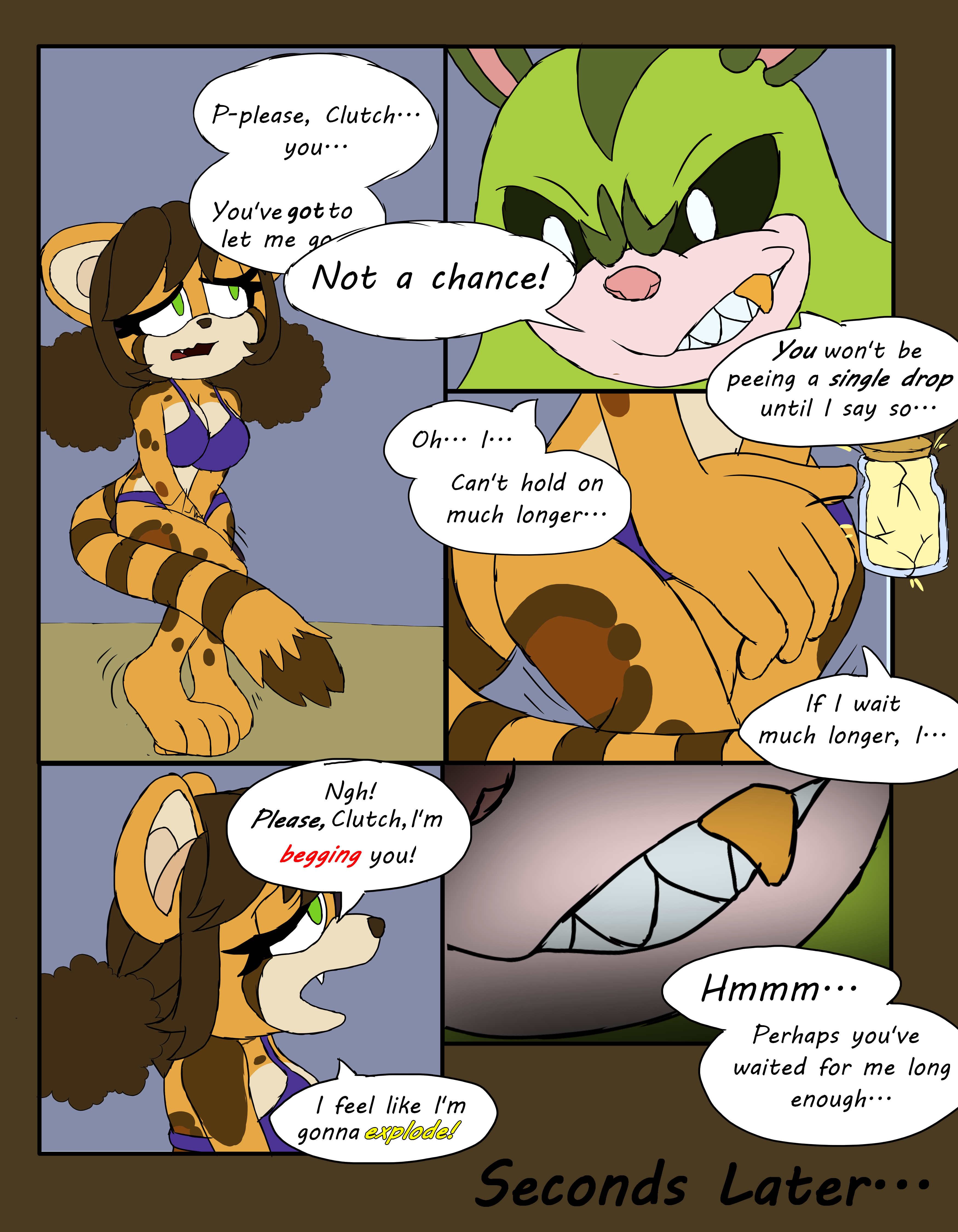 absurd_res american_opossum animal_ears animal_nose anthro awsometime bangs barefoot bathroom_control bathroom_denial between_legs blue_bra blue_clothing blue_panties blue_underwear bodily_fluids body_fur bondage bottle bra breasts brown_body brown_fur brown_hair cleavage clothed clothing clutch_the_opossum comic container dialogue duo english_text fangs feet female fur furry furry_male genet genital_fluids green_eyes grin hair half-closed_eyes hand_between_legs hi_res holding_(disambiguation) imminent_pee imminent_peeing kaibette kaibette_the_genet long_hair male male/female mammal marsupial medium_breasts multicolored_body multicolored_fur narrowed_eyes omorashi open_mouth orange_body orange_fur panties pee_desperation peeing peeing_self purple_bra purple_clothing purple_underwear sharp_teeth sidelocks sitting smile snout sonic_(series) sonic_the_hedgehog_(comics) sonic_the_hedgehog_(idw) sonic_the_hedgehog_(series) speech_bubble tail teeth text two-tone_body two-tone_fur underwear underwear_only urination urine v_arms viverrid watersports