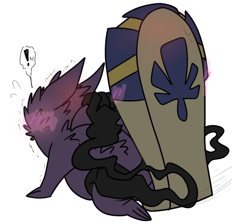cofagrigus, gengar, nintendo, tagme, anthro, doggystyle, pokemon, 