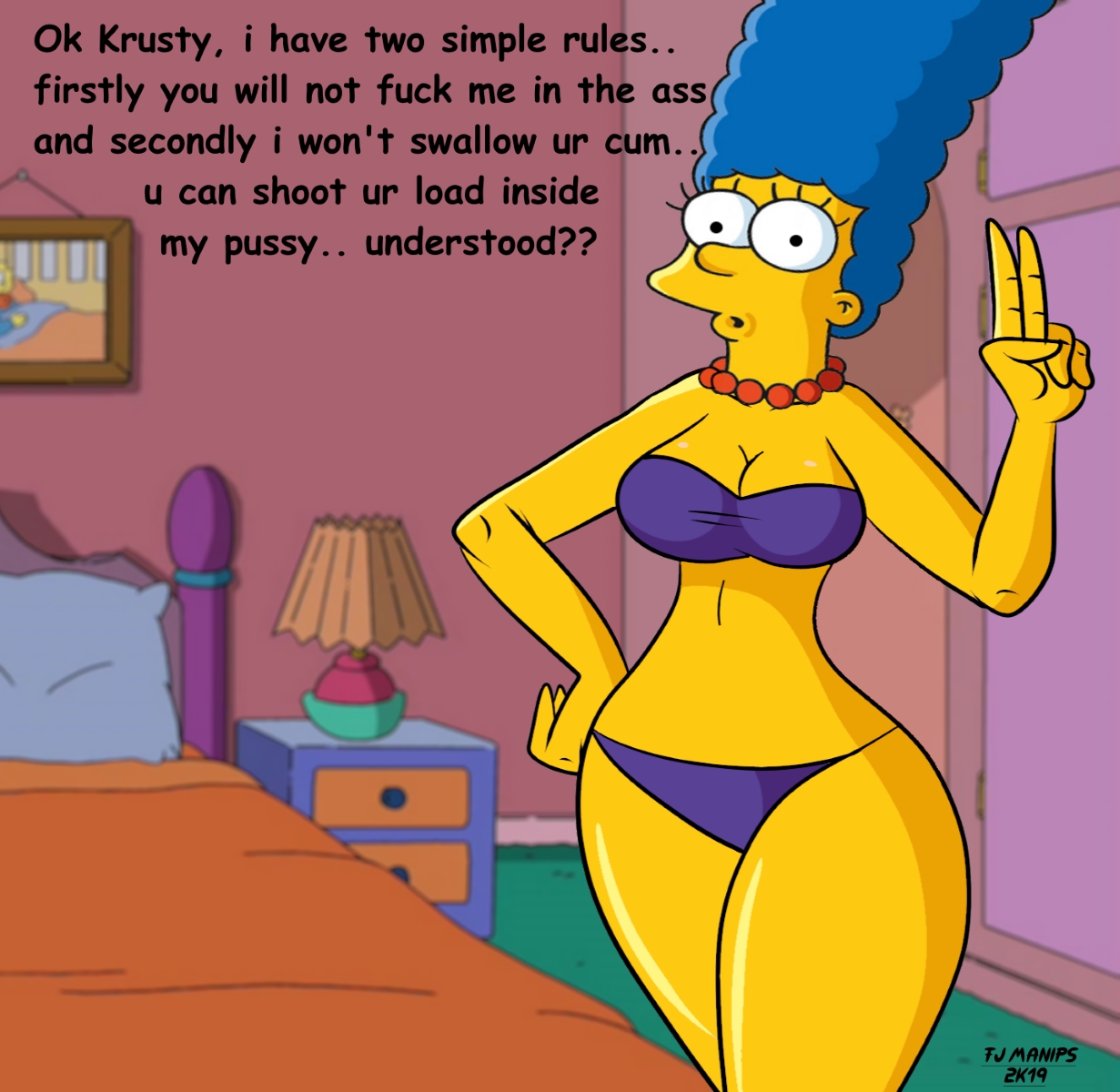 Marge is in big trouble scrolller