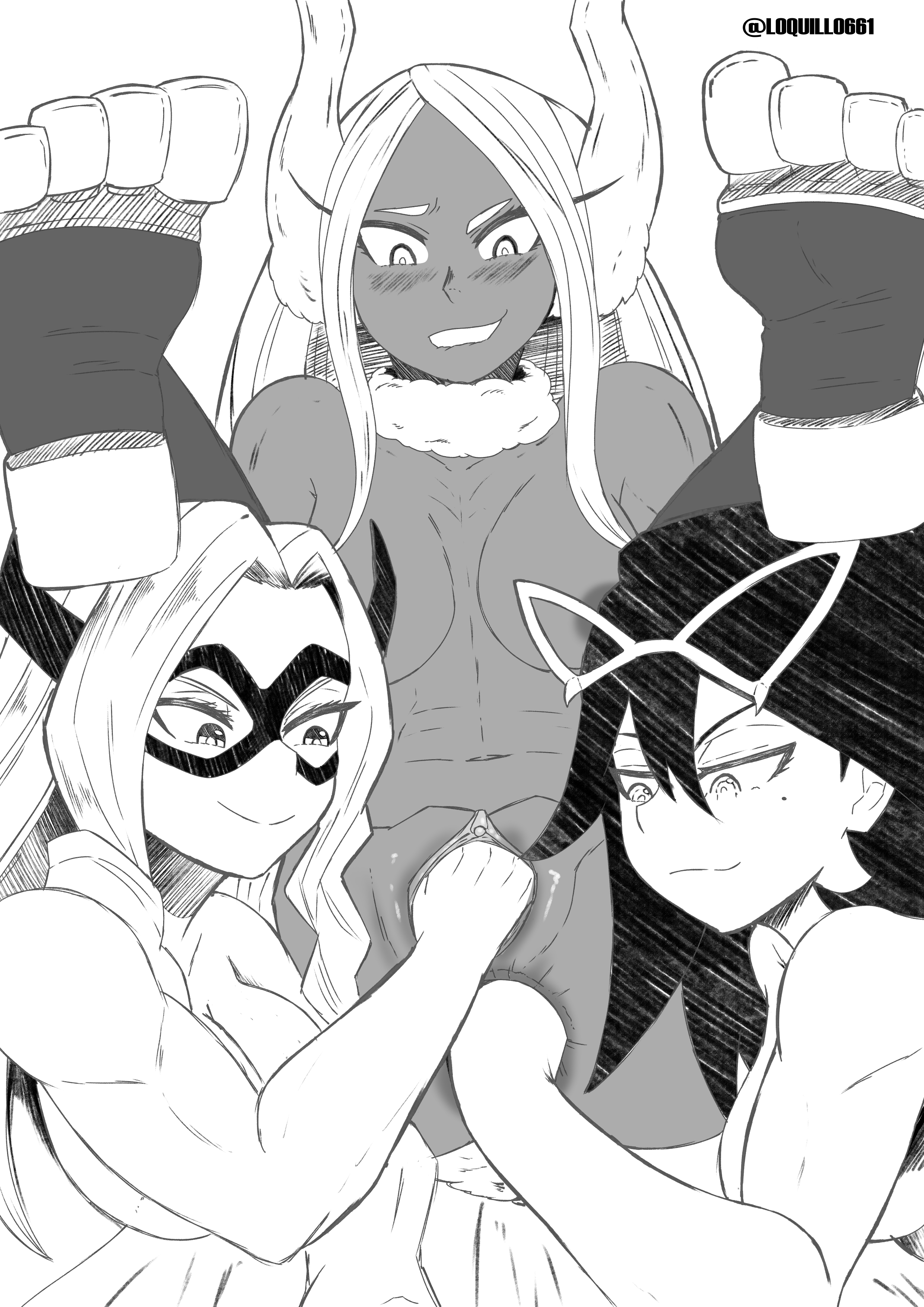 Rule34 - If it exists, there is porn of it / loquillo, midnight (my hero  academia), miruko, mount lady, nemuri kayama, rumi usagiyama, yuu takeyama  / 3644040