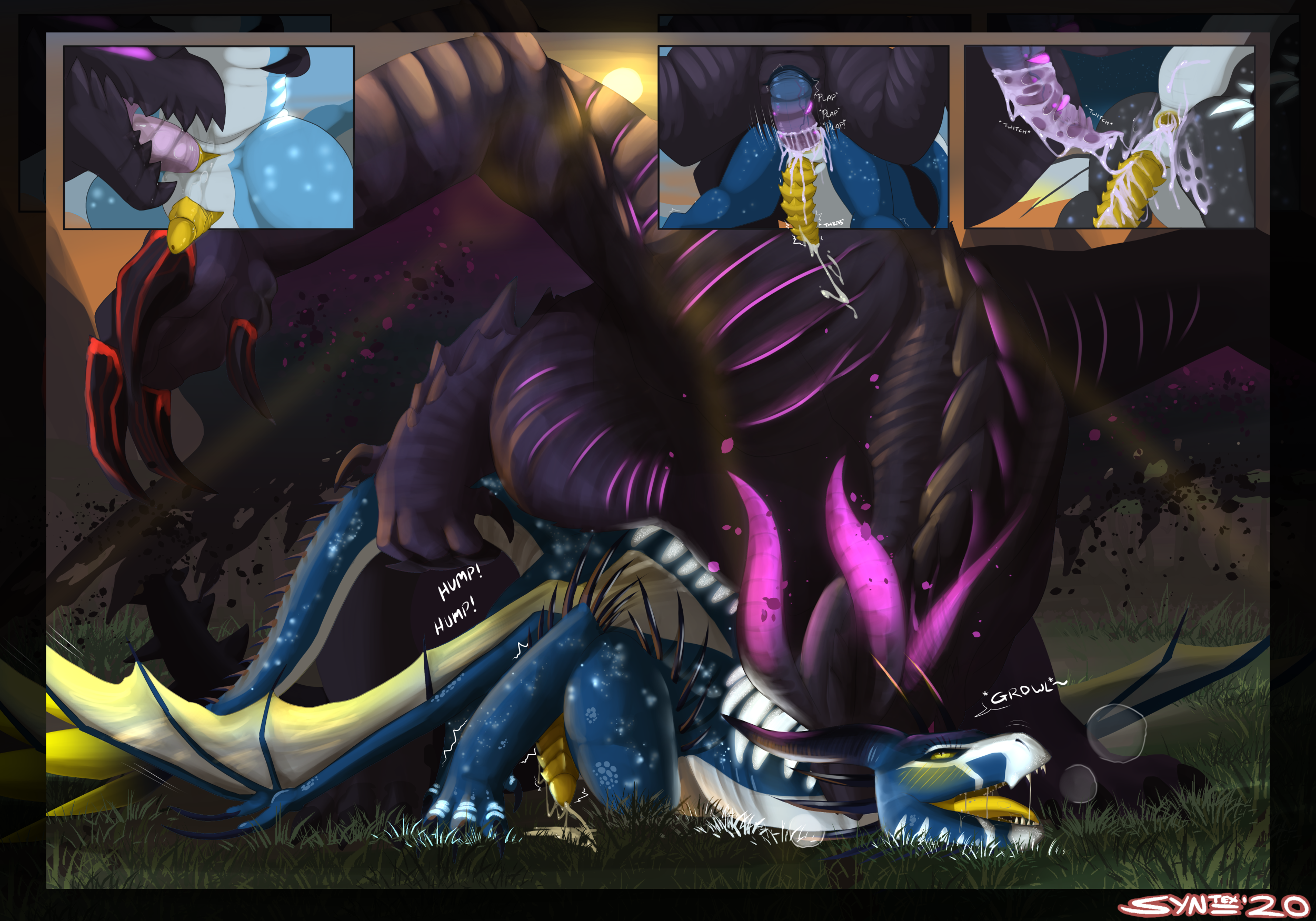 all_fours anal anal_orgasm anal_sex anus ass bodily_fluids capcom cum cum_in_ass cum_inside cum_while_penetrated cumshot cutaway darius_(anotherpersons129) deep_rimming dragon duo ejaculation european_mythology feral gaping gaping_anus genital_fluids gore_magala hi_res male male/male monster_hunter mythological_creature mythological_scalie mythology oral orgasm penetration rimming scalie sex syntex western_dragon