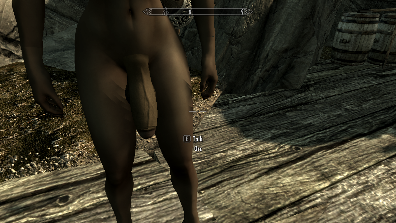 skyrim, the elder scrolls, 3d, big balls, big penis, faceless, futa only, futanari, huge cock, humanoid penis, intersex, orc, orc futanari, penis, 