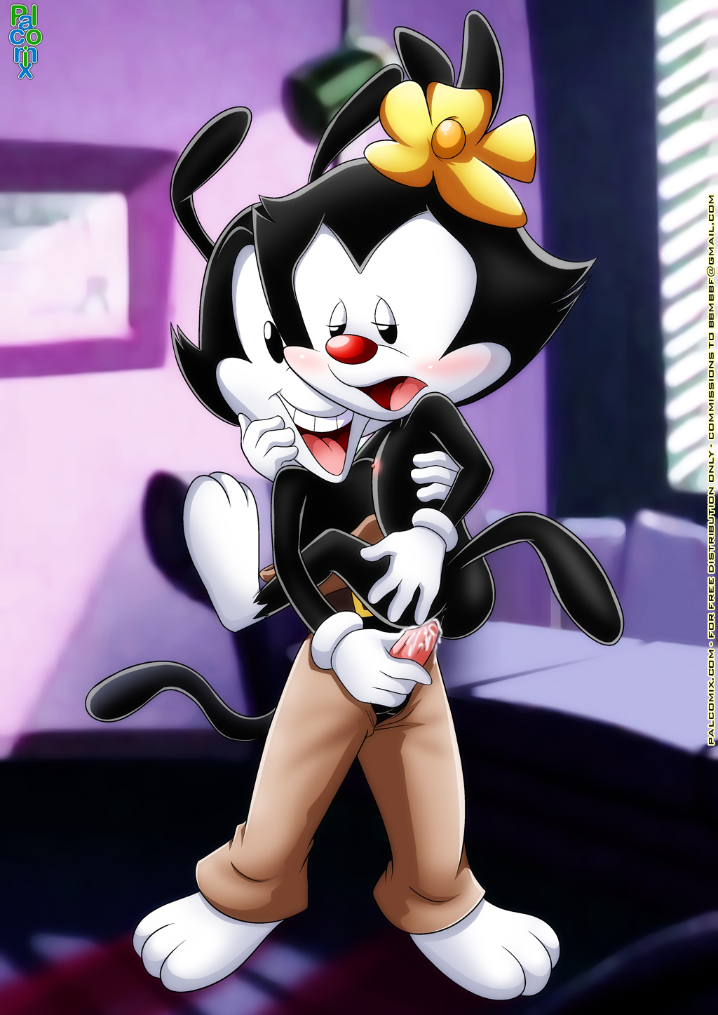 bbmbbf, palcomix, dot warner, yakko warner, animaniacs, warner brothers, text, black fur, brother, brother and sister, clothing, cum, duo, female, flat chest, flower, fur, incest, inkblot, male, mammal, nude, pants, penetration, penis, plant, pussy, pussy juice, sex, sibling, sister, smile, straight, tongue, vaginal penetration, 
