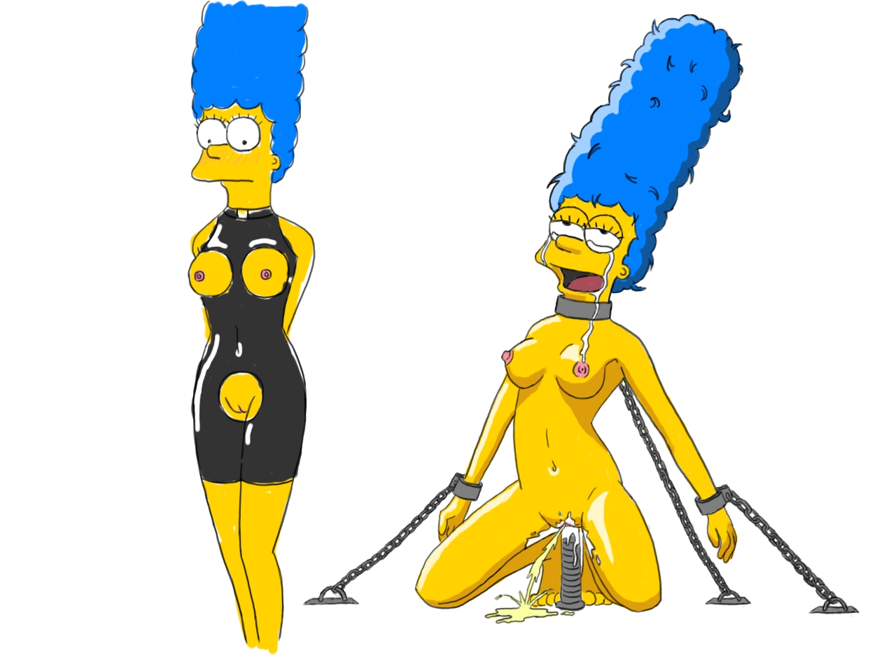 marge simpson, the simpsons, color, tagme, bondage, bound, breasts, female,...