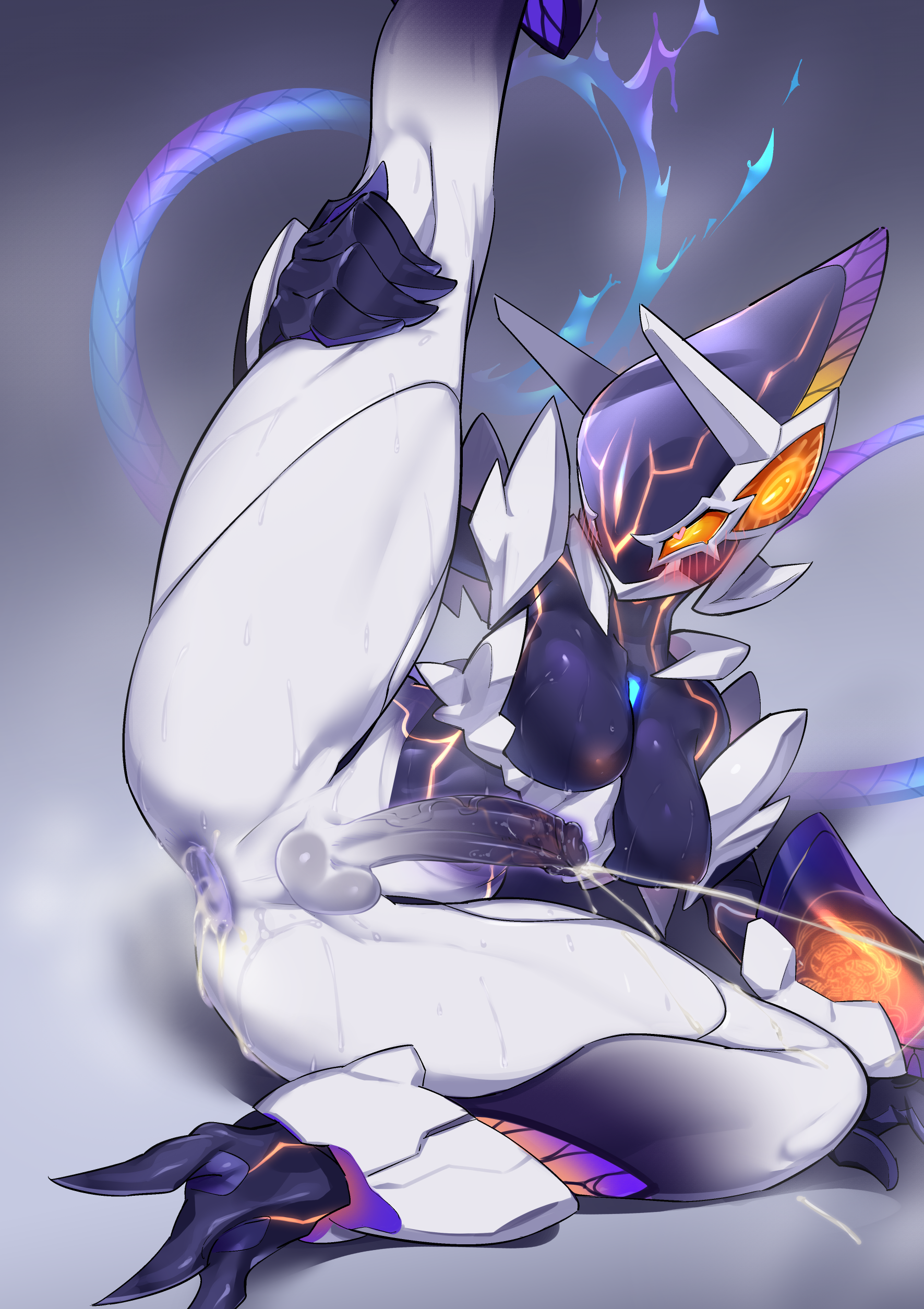 1girls anthro ass ass_cleavage balls big_ass big_balls big_penis blush blushing breasts cum cum_in_ass cum_inside cumshot dickgirl fat_ass fat_thighs feet feet_out_of_frame female futa_only futa_sans_pussy futanari gaping gaping_anus heart heart-shaped_pupils heart_eyes humanoid hung_bottom intersex lanz_(xenoblade) large_breasts leaking_cum leaking_cum_from_asshole leg_out_of_frame leg_up legs_up monster_girl one_leg_up orgasm orgasm_face ouroboros_(xenoblade) penis pochincoff purple_anus purple_pussy purple_skin robot sena_(xenoblade) sitting sitting_on_ground sweat sweating thick_ass thick_legs thick_thighs thighhighs thighs veiny_penis visible_nipples wide_hips xenoblade_(series) xenoblade_chronicles_(series) xenoblade_chronicles_3 yellow_eyes