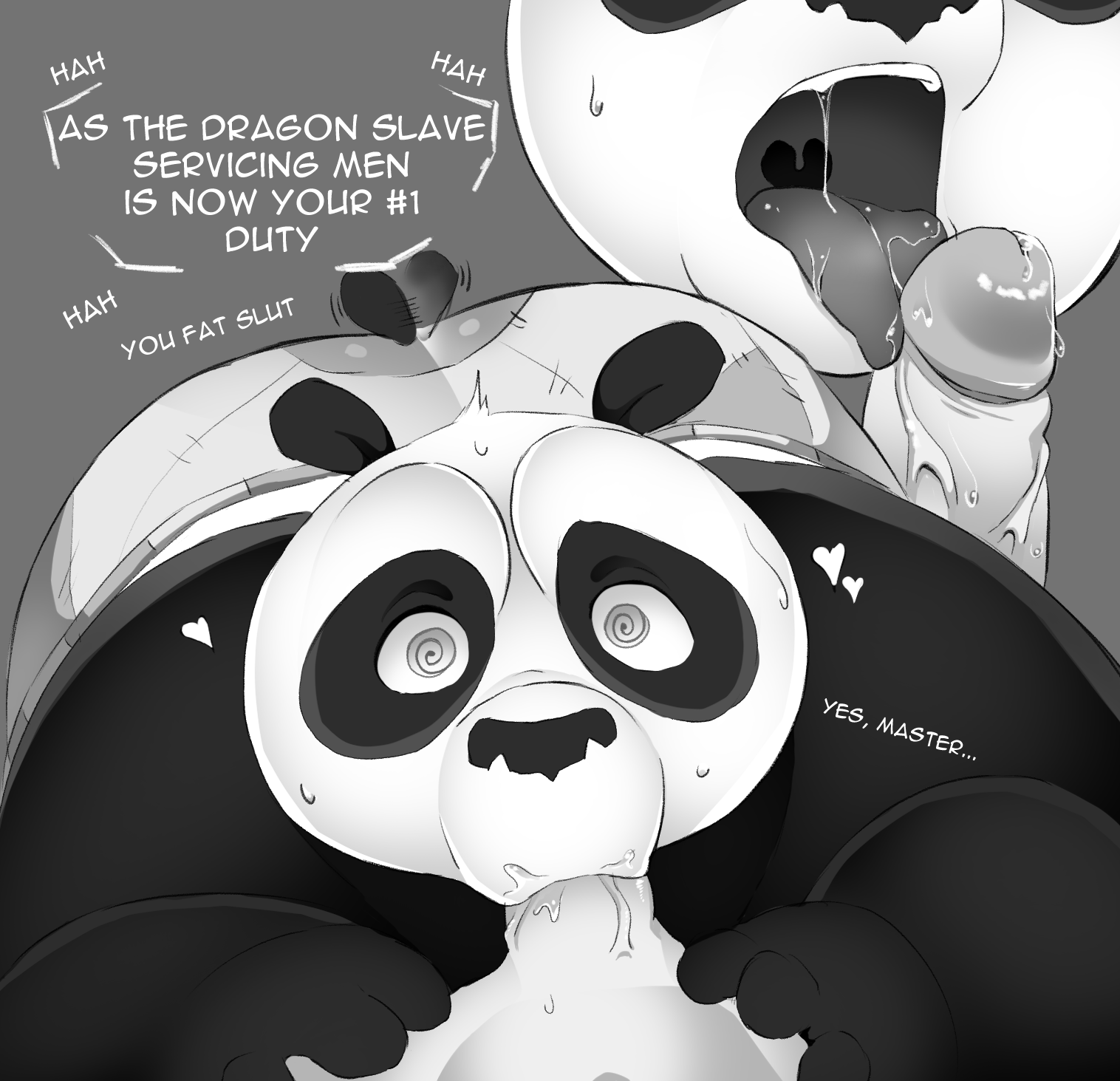 alternate_version_at_source anthro ass ass_up bear bodily_fluids dreamworks dreamworks_animation duo fellatio giant_panda heart_symbol hi_res hypnokoo hypnosis kung_fu_panda kung_fu_panda_(movie) male male/male mammal master_po_ping mind_control oral paramount_pictures penile penis saliva saliva_string sex slave spiral_eyes tail tail_motion tailwag