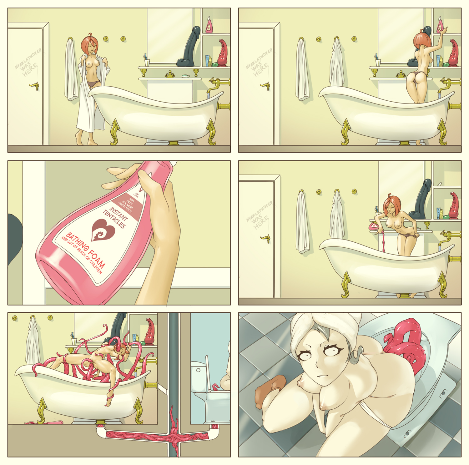 Порно комиксы в ванной фото 74