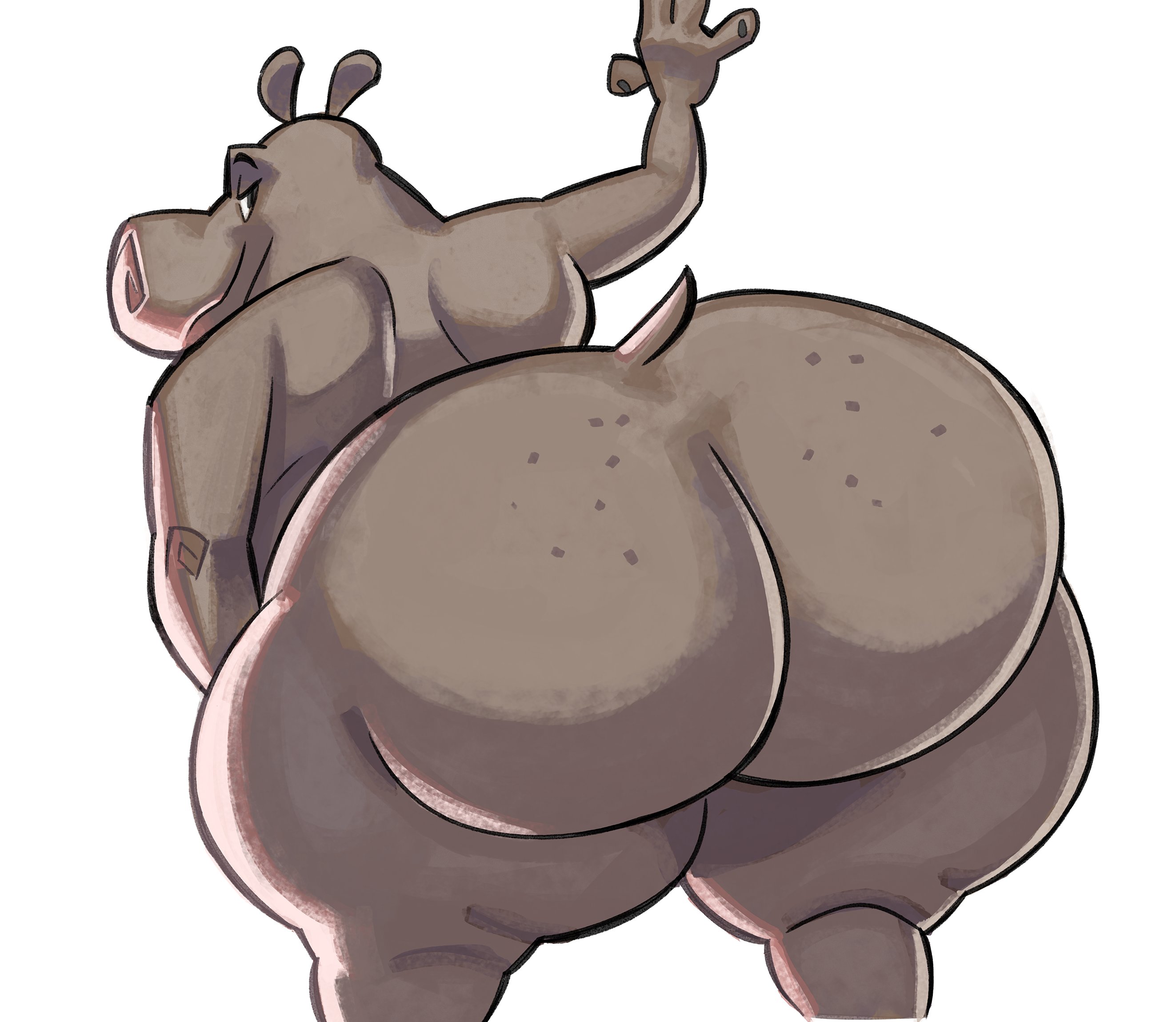Gloria the hippo butt
