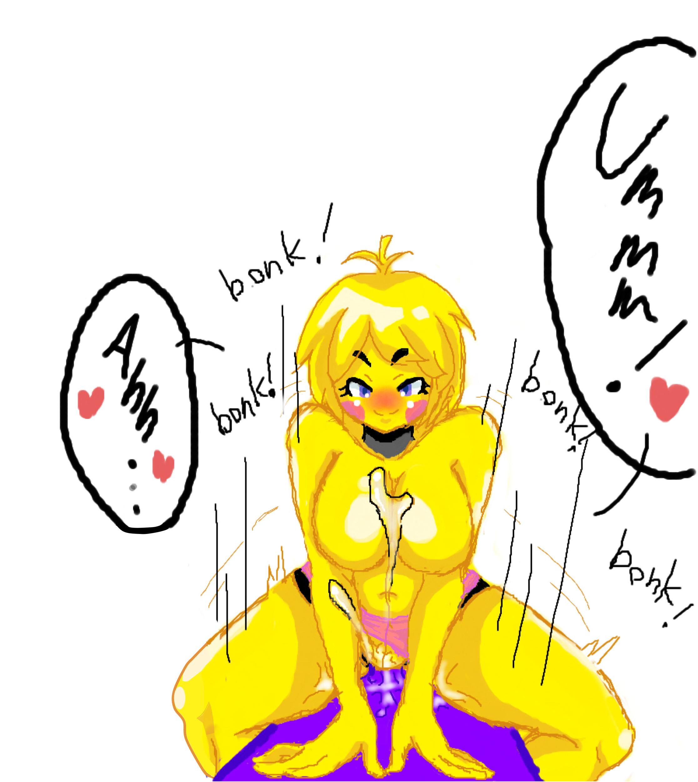 unknown artist, purple guy (fnaf), toy chica (fnaf), five nights in anime, ...