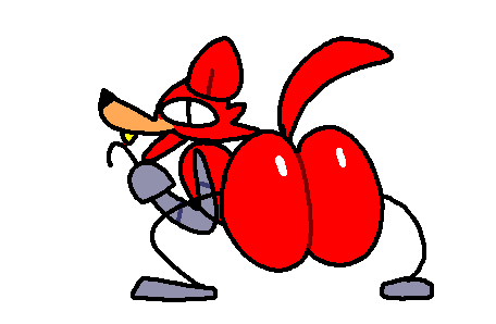 foxy (fnaf), animated, low res, anthro, anus, ass, big butt, humanoid, looking at viewer, machine, male, male only, presenting, presenting hindquarters, robot, robot humanoid, scottgames, short playtime, solo, superiorfox, twerking, 