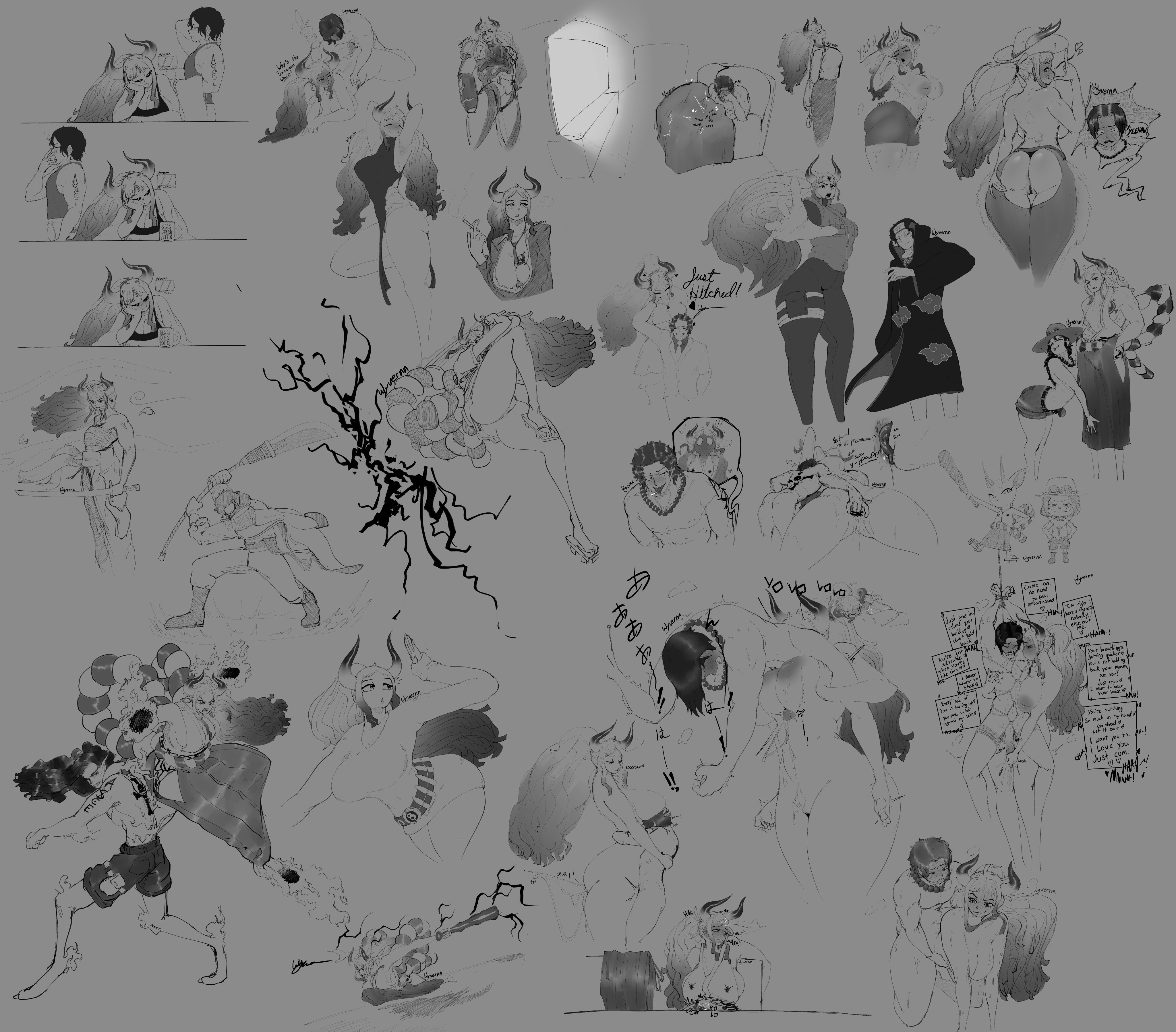 portgas d ace, one piece, cosplay, straight, wyvernn, yamato (one piece), 