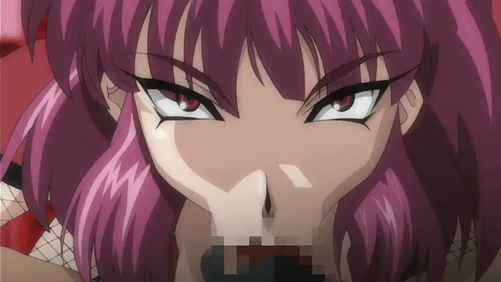 murakami teruaki, oboro (taimanin asagi), taimanin (series), taimanin asagi, animated, censored, 00s, 1boy, assertive, breasts, cleavage, elbow gloves, eye contact, fellatio, female, femdom, gloves, large breasts, lips, lipstick, looking at another, looking at viewer, makeup, male, naughty face, oral, pov, pov eye contact, red lips, red lipstick, straight, thick lips, 
