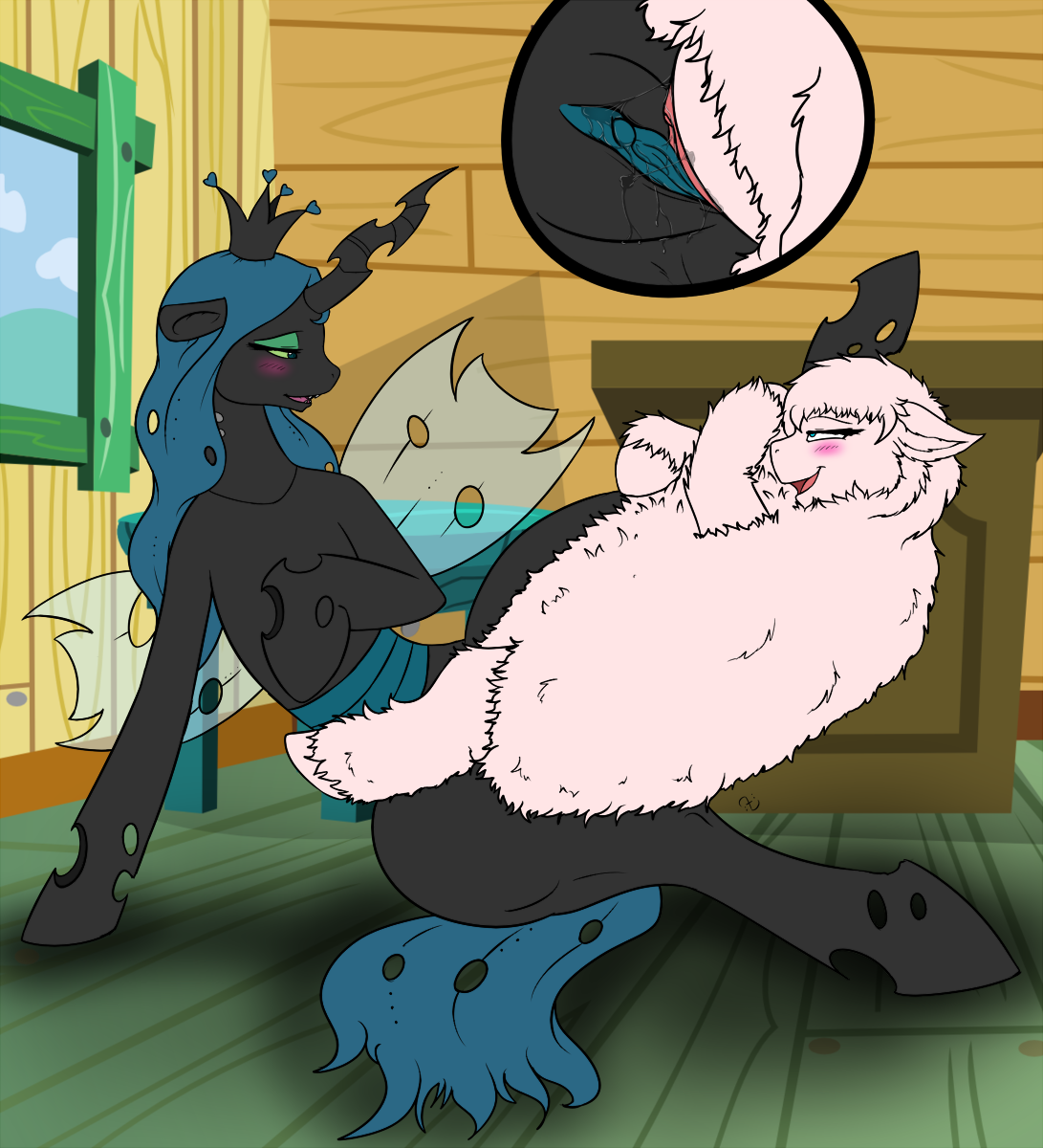 Rule34 - If it exists, there is porn of it  dragonofdarkness13, fluffle  puff, queen chrysalis (mlp)  1166403