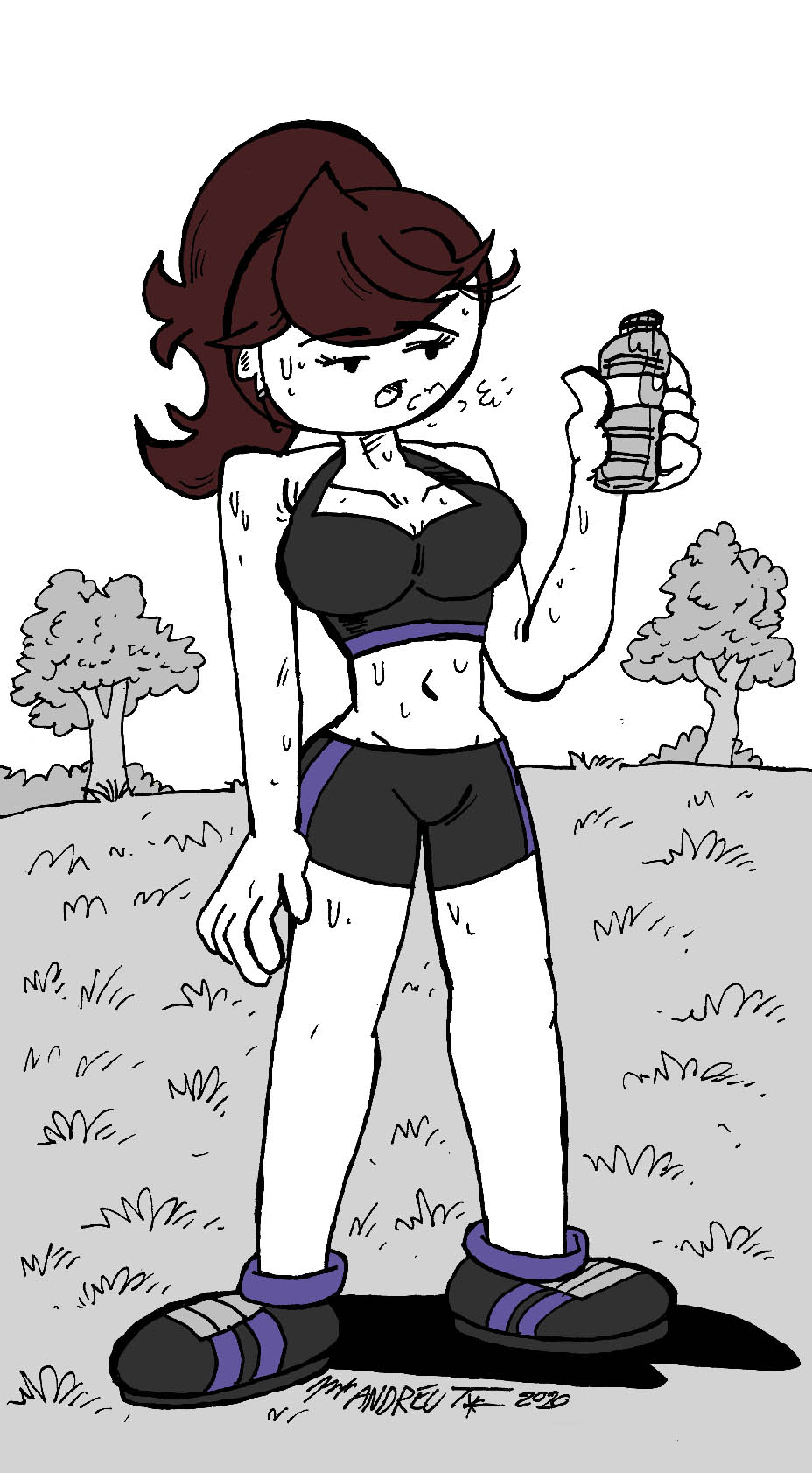 jaiden, jaiden animations, andreu-t, breasts, sports, sweaty.