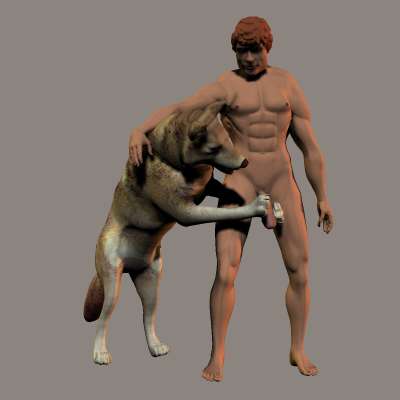 game grumps, 3d, 2boys, canine, feral, gay, handjob, human, male, paws, wolf, 