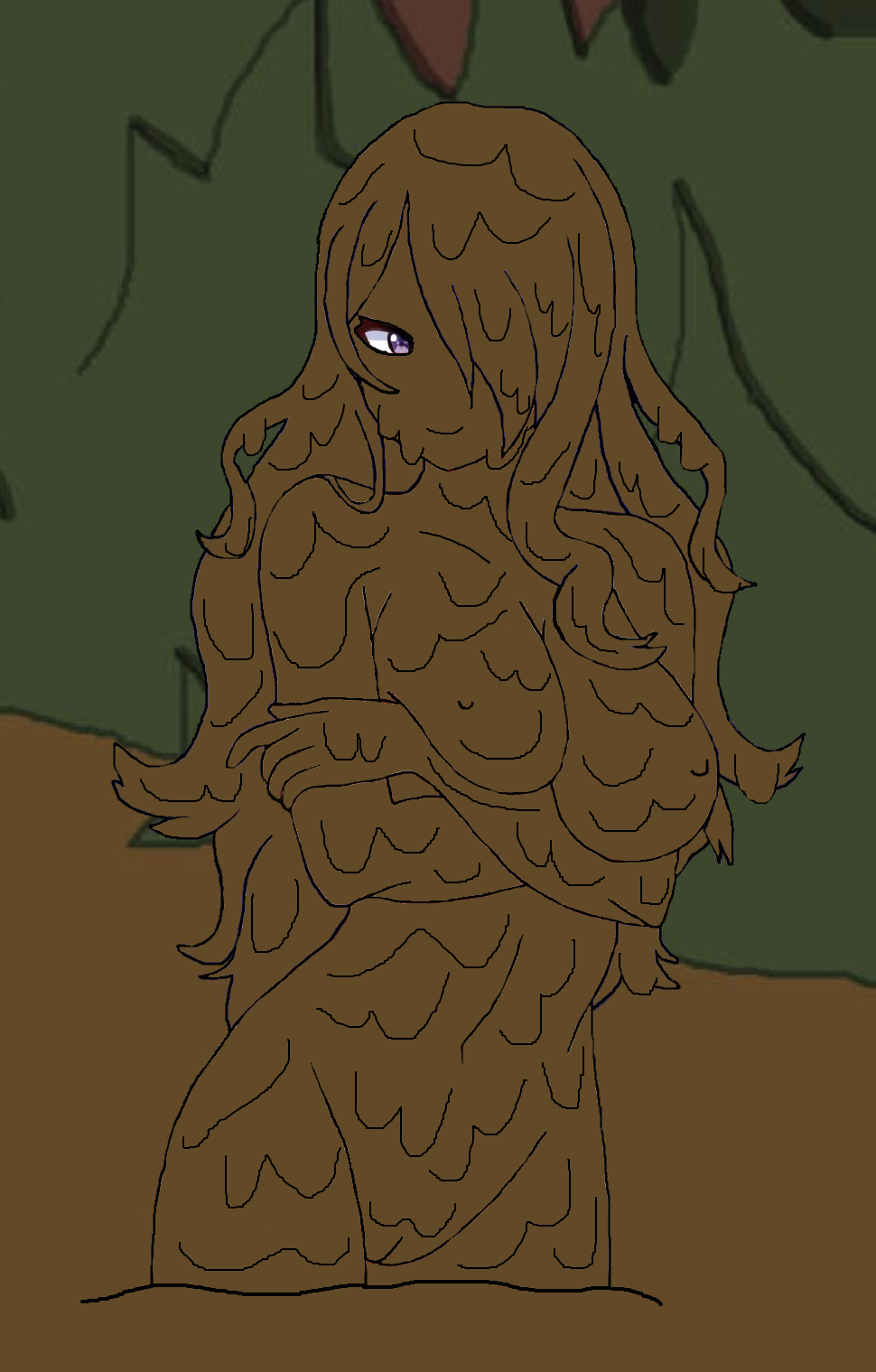 camilla (fire emblem), fire emblem, fire emblem fates, nintendo, tagme, breasts, covered in mud, female, mud, muddy, naked, nipples, nude, solo, 