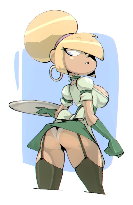 bigdad, pacifica northwest, gravity falls, clothing, dress, earrings, hair bun, no panties, pantyshot, skirt, tanline, thick thighs, young, 
