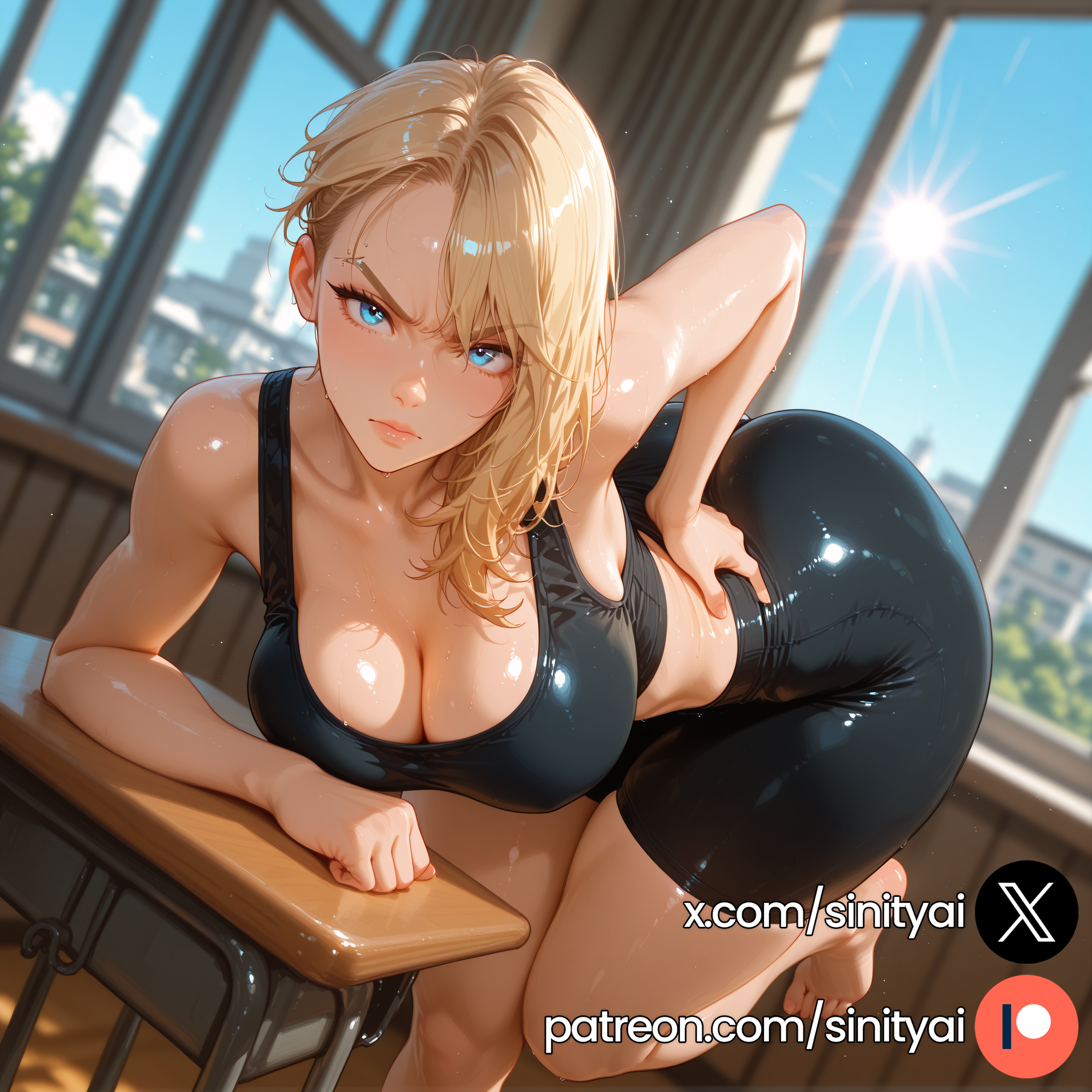 1girls 2025 ai_generated ass big_ass big_breasts blonde_hair blue_eyes blurred_background blurry_background depth_of_field female gwen_stacy gwen_stacy_(spider-verse) hi_res high_quality high_resolution highres huge_ass huge_breasts huge_thighs marvel marvel_comics nsfw patreon patreon_link patreon_logo patreon_url patreon_username short_hair sinity small_waist sony_pictures_animation spider-gwen spider-man:_across_the_spider-verse spider-man:_into_the_spider-verse thick_thighs thin_waist undercut yellow_hair