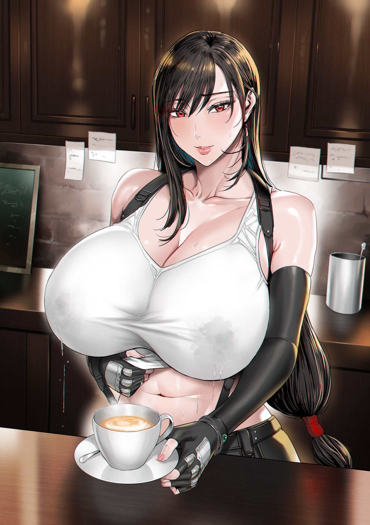 Tifa lockhart bartender