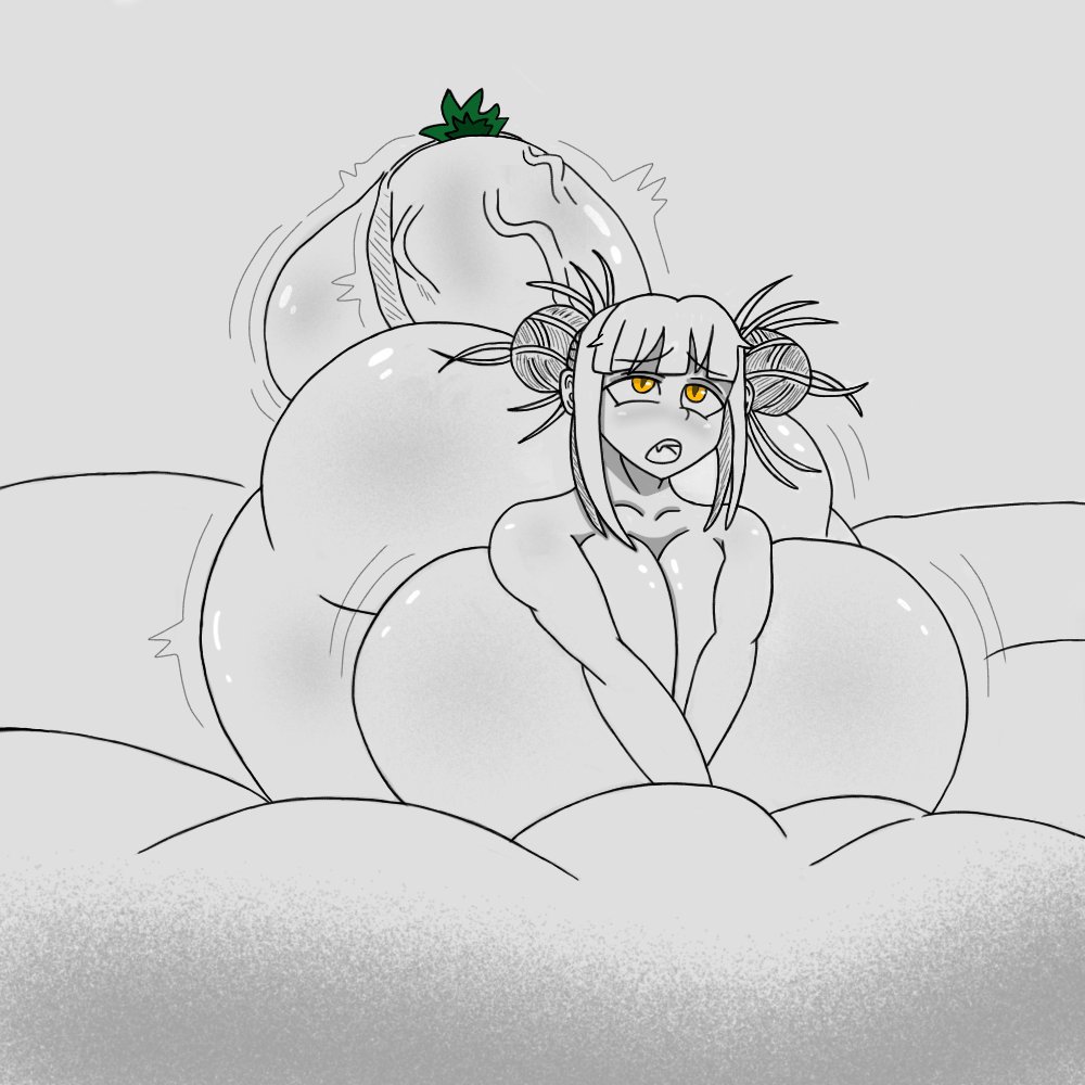 himiko toga, izuku midoriya, my hero academia, 1boy, ahe gao, bed, fangs, female, huge cock, hyper, hyper penis, open mouth, penetration, sex, straight, vagina, vaginal penetration, veiny penis, 
