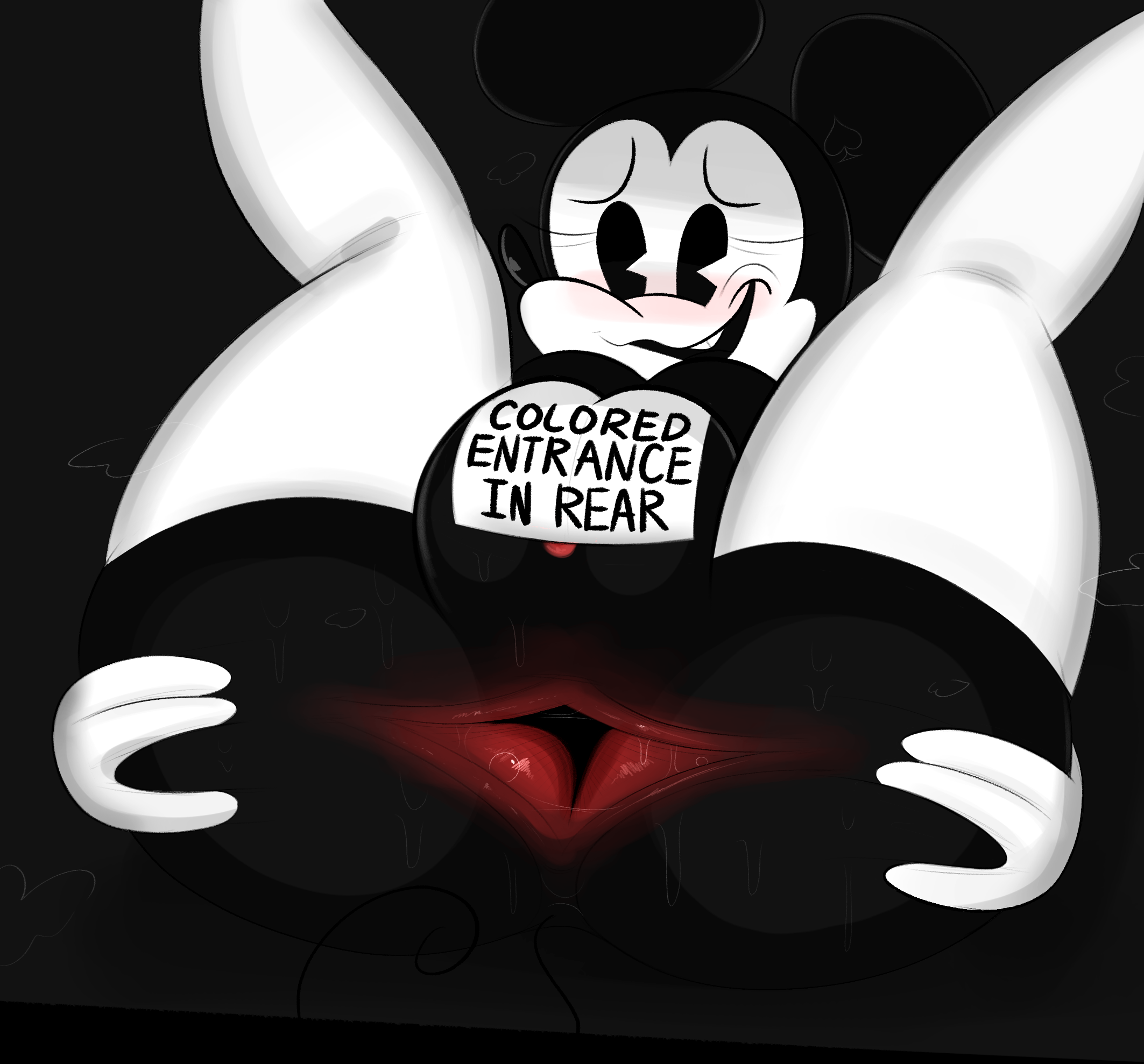 anal anal_suggest anthro anus ass black_background black_body black_fur clothing countershading female fur gloves handwear hi_res legwear lying mammal minnie_mouse mouse multicolored_body multicolored_fur murid murine on_back ota_(artist) raceplay rodent simple_background solo spread_anus spread_legs spreading thick_thighs thigh_highs two_tone_body two_tone_fur white_body white_clothing white_countershading white_fur white_gloves white_handwear white_legwear white_thigh_highs