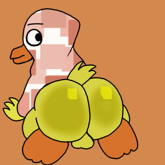 analog analog_horror animated animation anus duck duckie_(the_mysterious_house) fercholito furry looking_at_viewer looking_back male male_only solo the_mysterious_house the_walten_files twerk twerking twerking_position