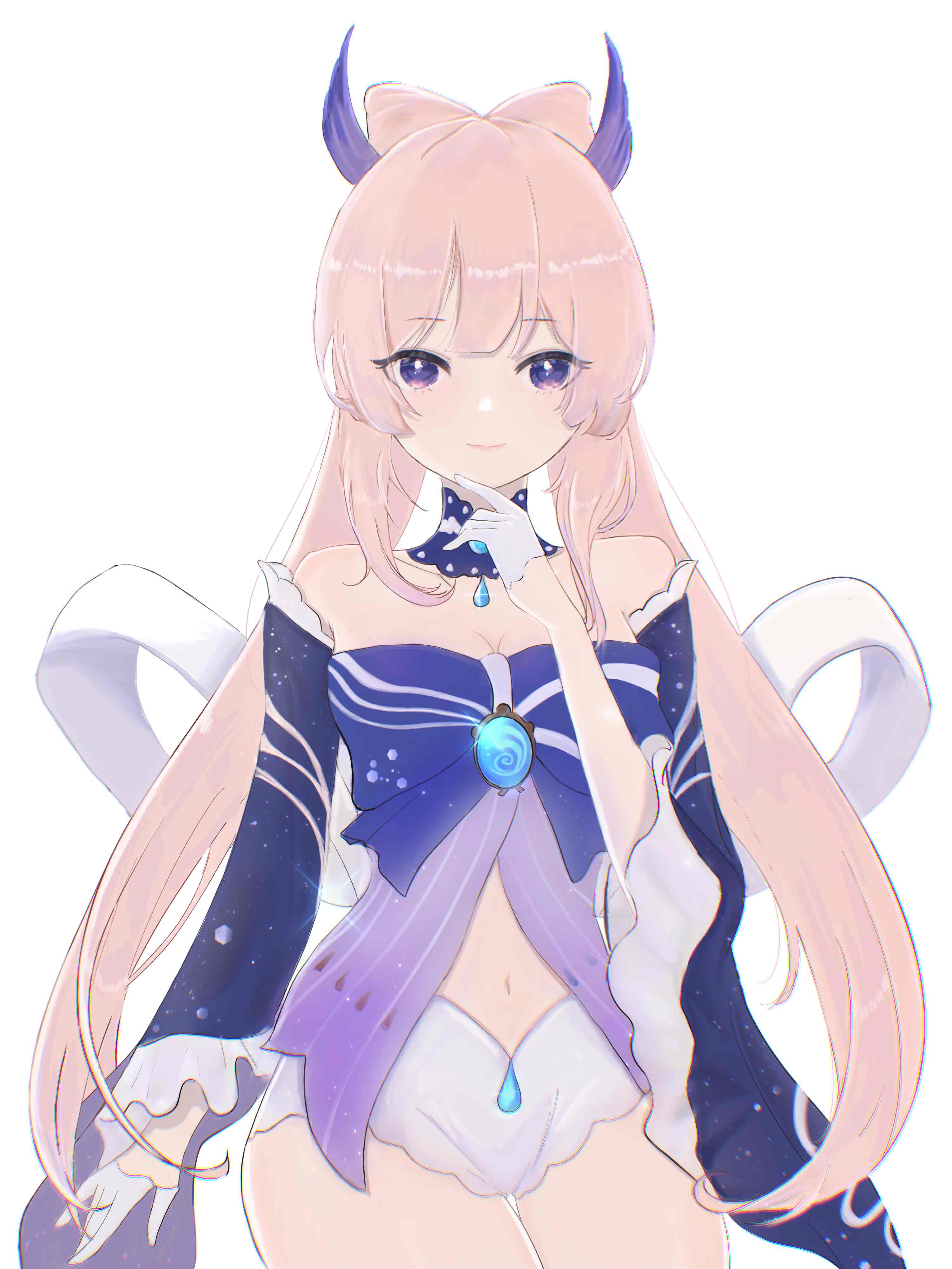 dress, genshin impact, kokomi (genshin impact), long hair, pink eyes, pink hair, smile, 
