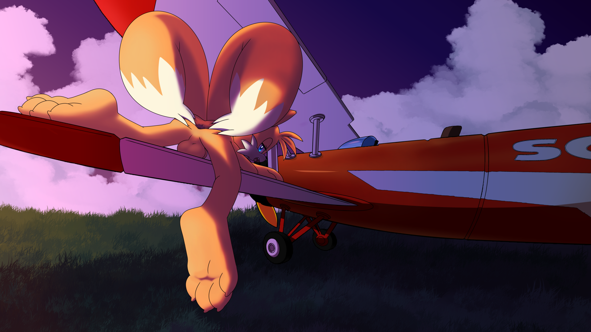 16:9 1boy 2_tails aircraft airplane anthro anus ass balls barefoot big_feet canid canine feet fox gaping gaping_anus genitals hi_res looking_back lying male male_only mammal miles_tails_prower multi_tail on_front rails sega solo sonic_(series) sonic_the_hedgehog_(series) spread_anus spreading starampharos tail tails_the_fox vehicle widescreen