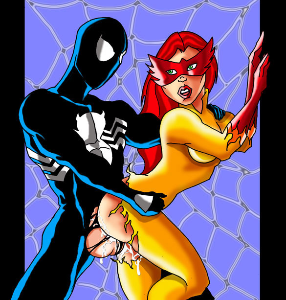 mrfuzzynutz, firestar (marvel), firestar (spider-man), spider-man, venom, v...