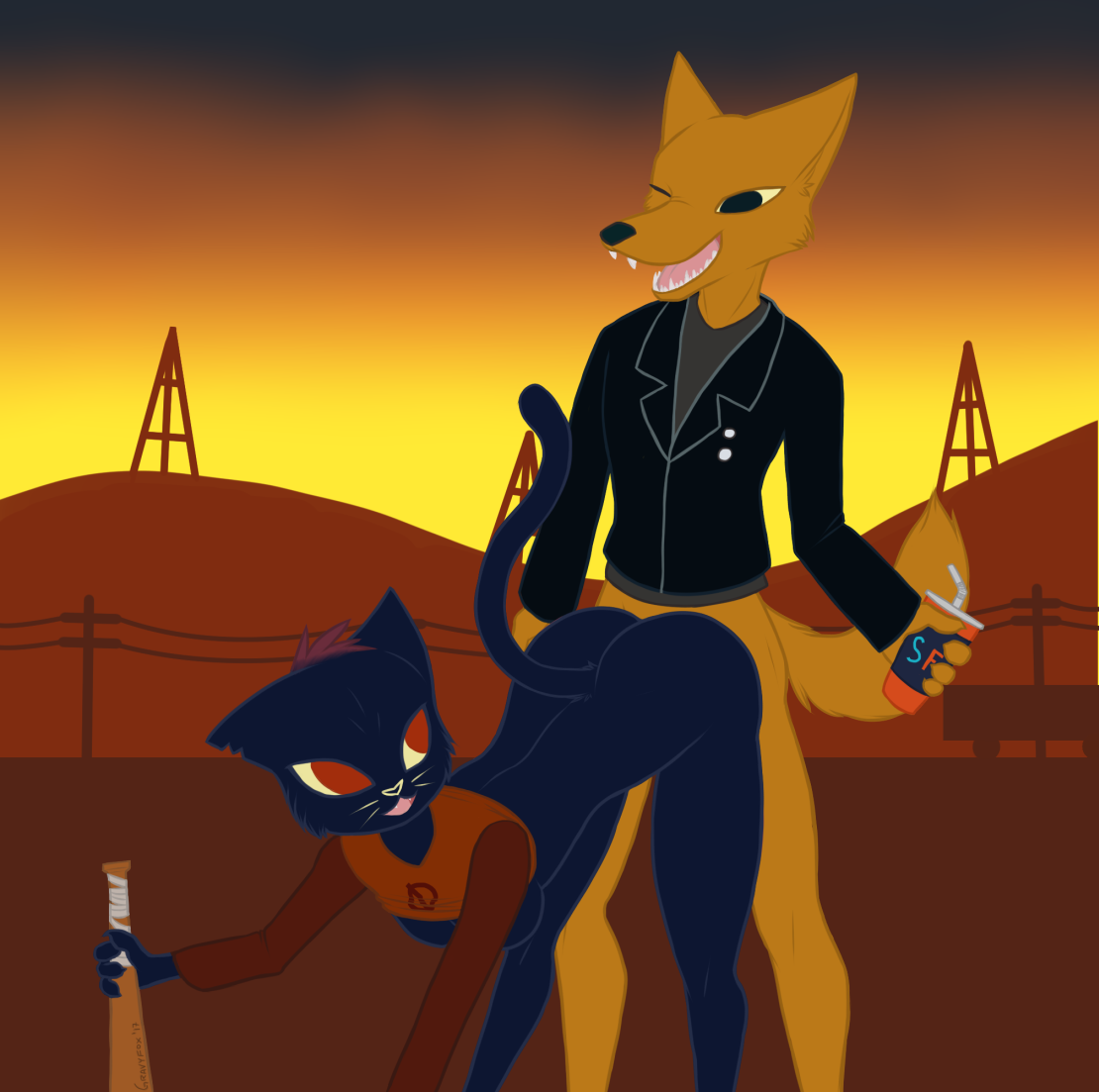 Rule34 - If it exists, there is porn of it / gravyfox, gregg (nitw), mae  (nitw) / 1191541