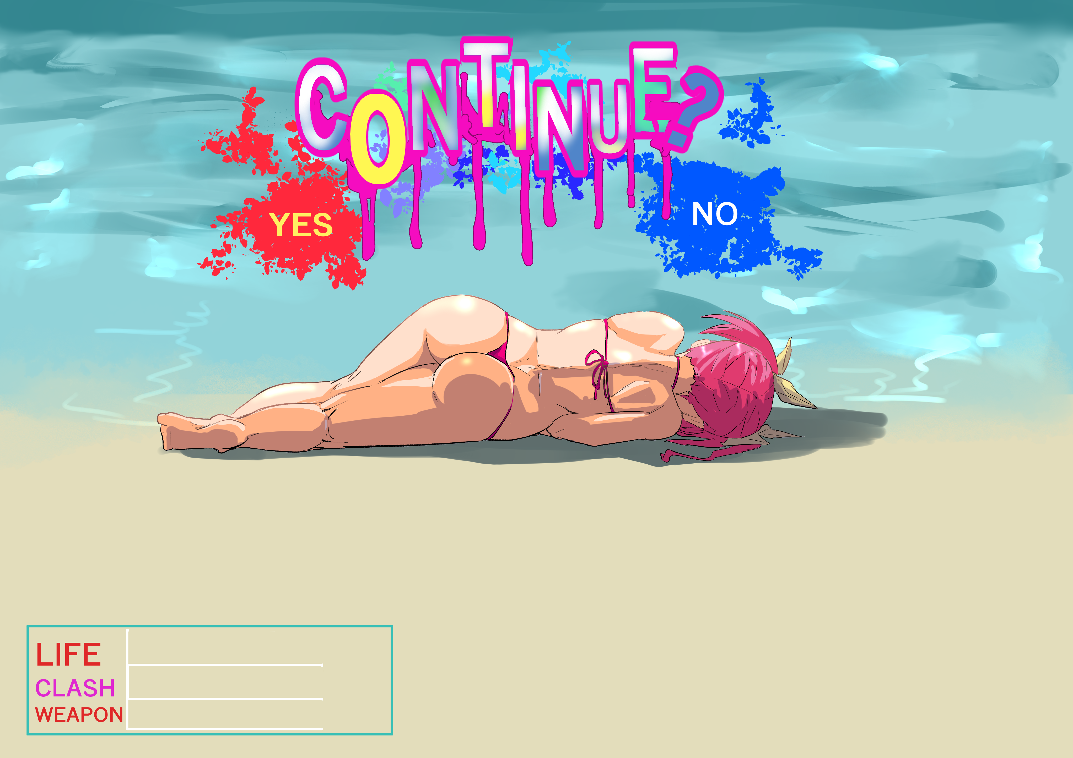 Splatter beach game - tagme, splatter school. 