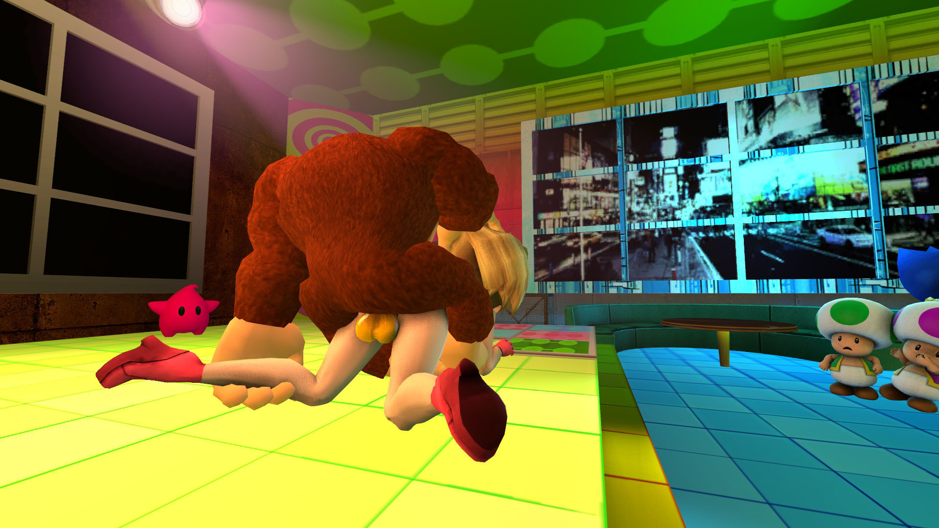 jessen, donkey kong, koopalings, princess peach, toad, nintendo, 3d, source filmmaker, 