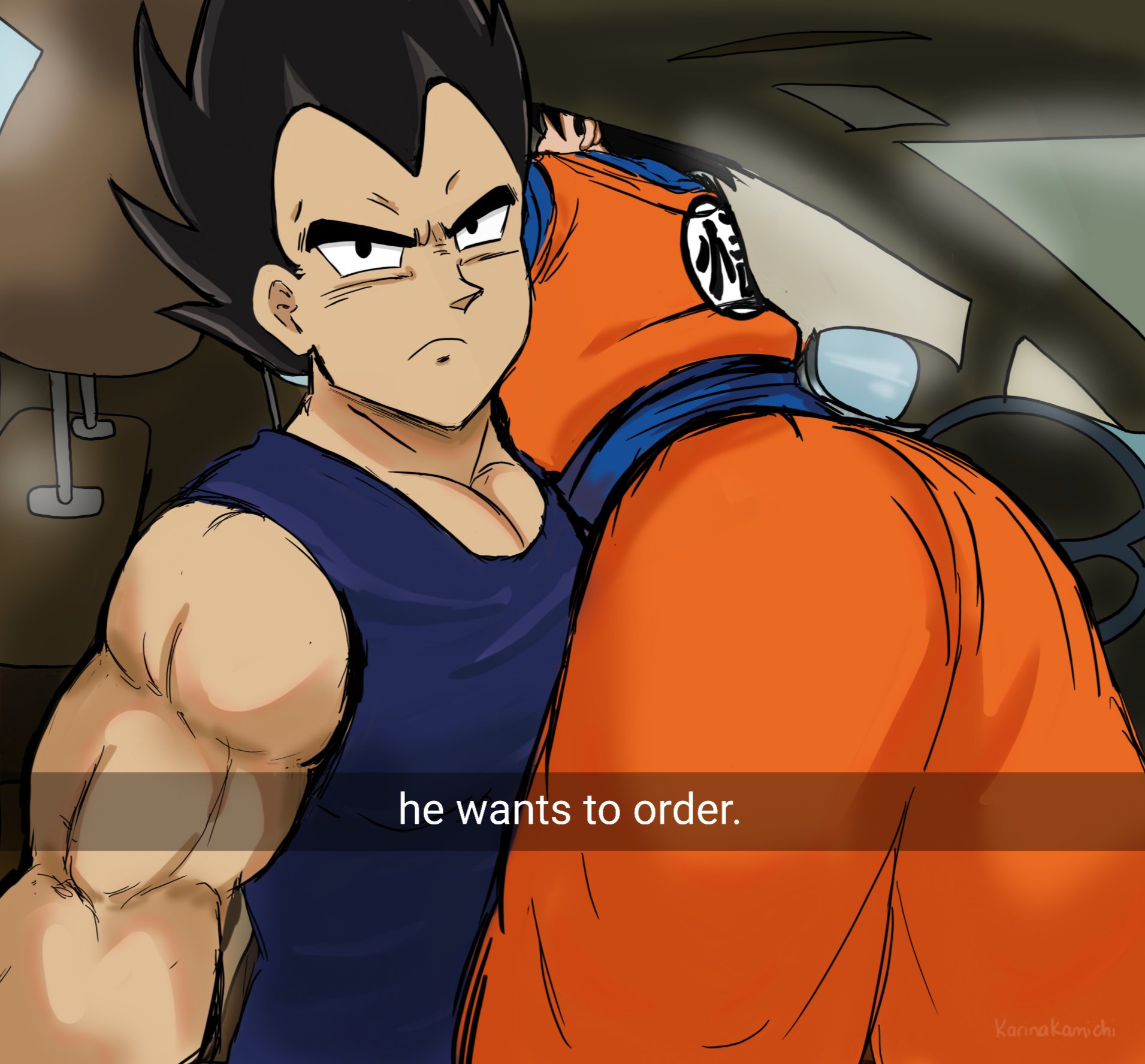 Vegeta drooling meme