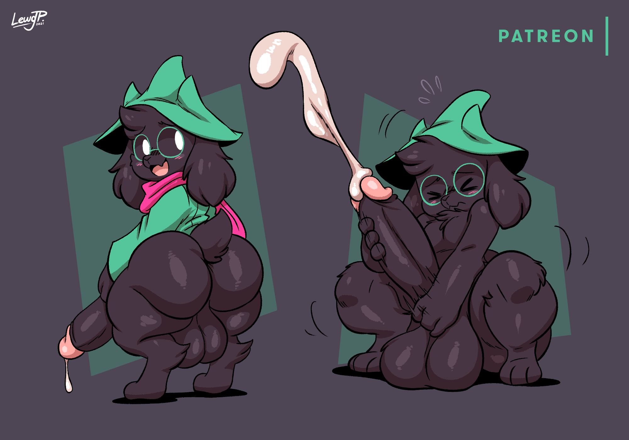 Sensational ralsei takes a mighty rod up his butt