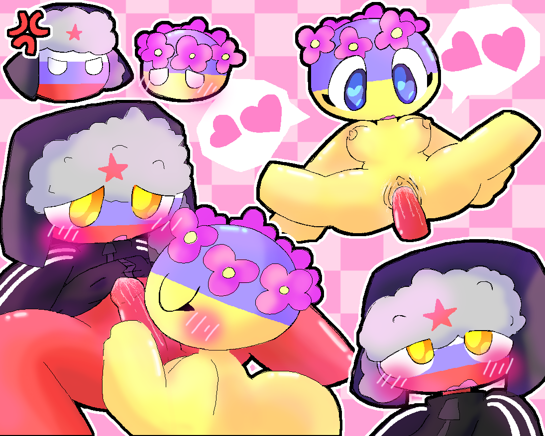 Ukraine x russia countryhumans