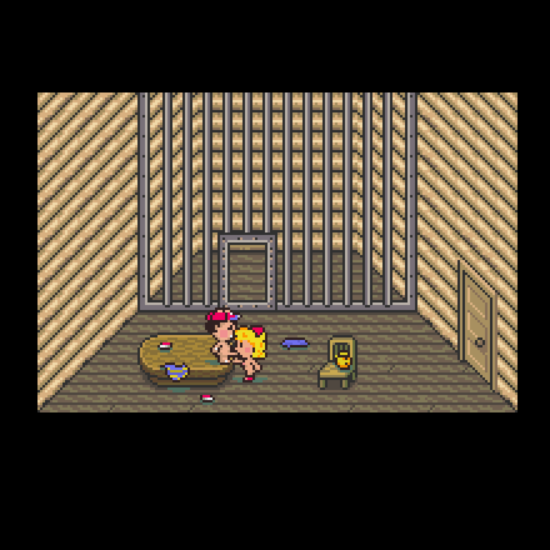 ness, paula polestar, earthbound, mother (series), animated, gif, pixel art, blonde female, blonde hair, blowjob, fanon couple, female, paula jones, straight, theevilfallenone, 