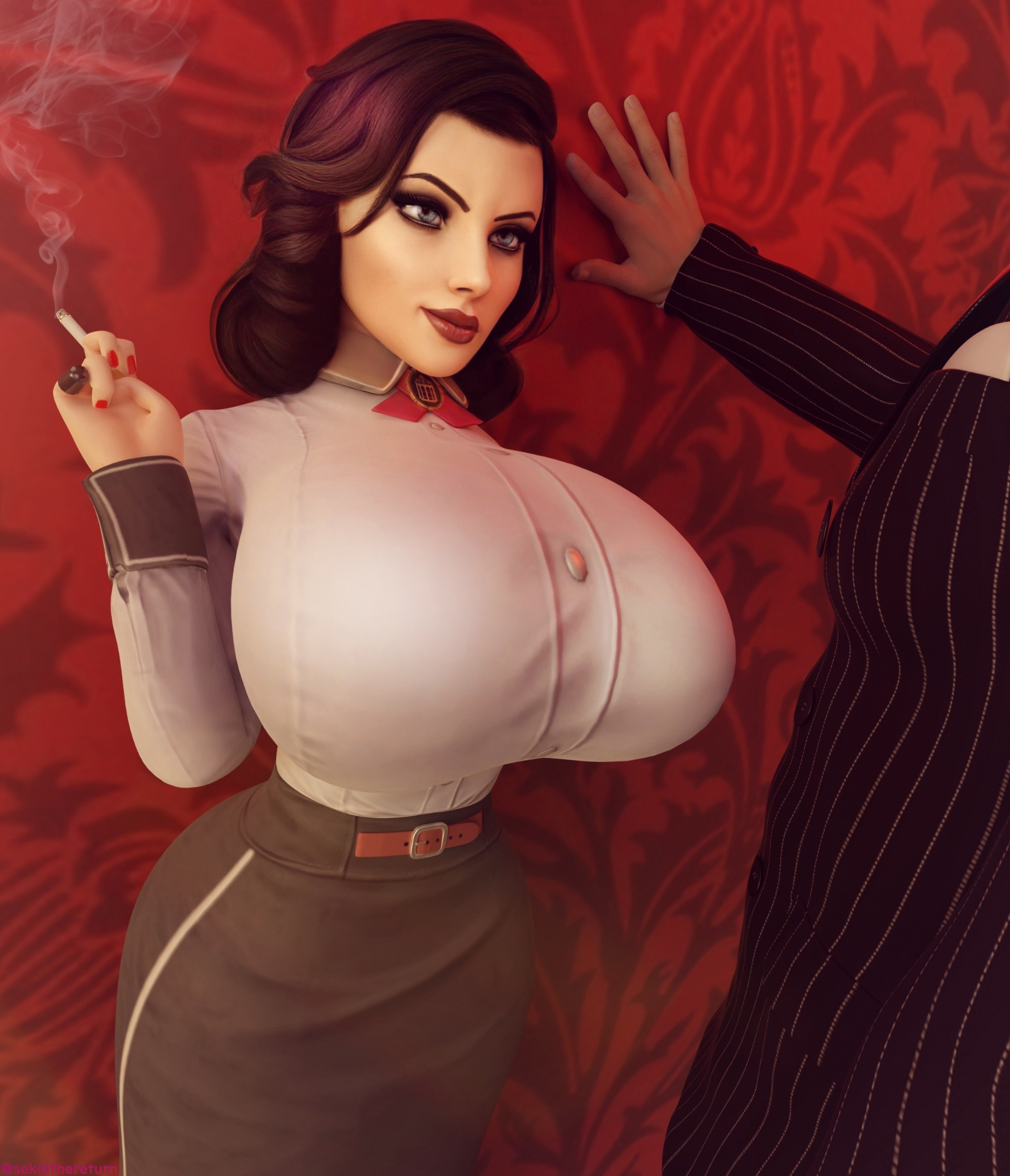 <b>bioshock</b>, clothing, <b>elizabeth</b> comstock, large breasts, sekaithereturn.