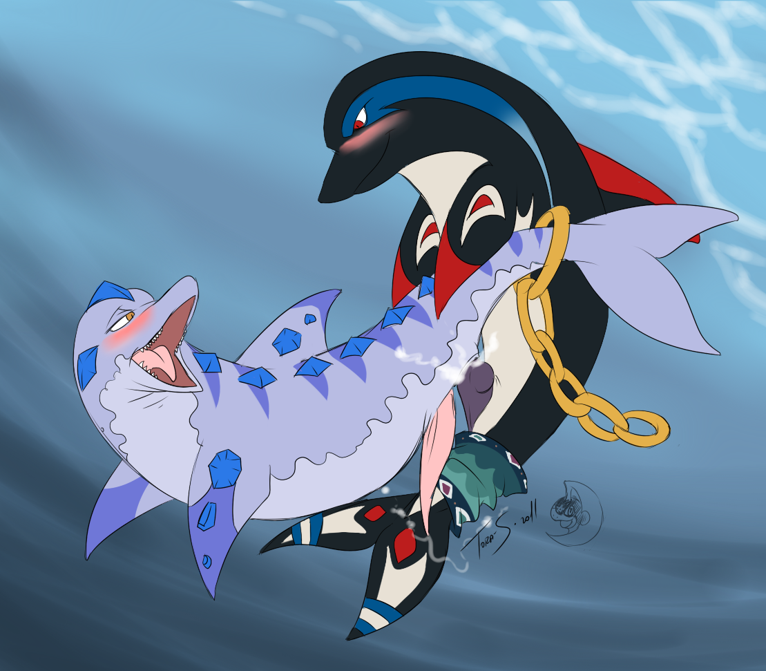 nicobay, anal, blush, cetacean, chains, cum, dolphin, gay, male, marine, penis, red eyes, tapering penis, 