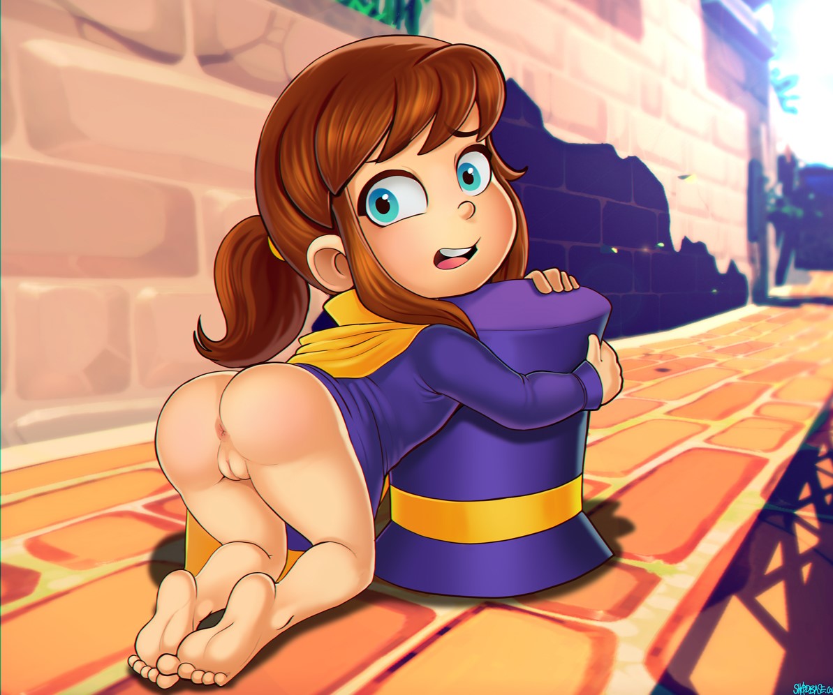 shadman, hat kid, a hat in time, ass, bent over, blue eyes, brown hair, hat...