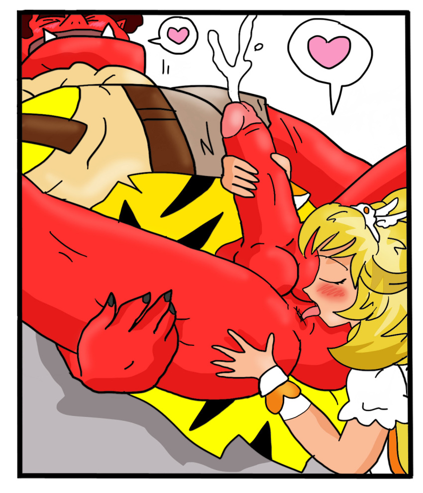 akaoni, yayoi kise, pretty cure, smile precure, anus, ass, female to male rimjob, male anilingus, rimjob, rimming, 