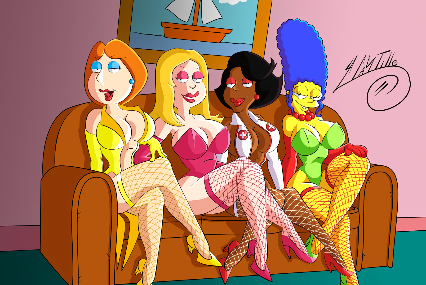 Rule34 - If it exists, there is porn of it / donna tubbs, francine smith, lois  griffin, marge simpson / 3369704