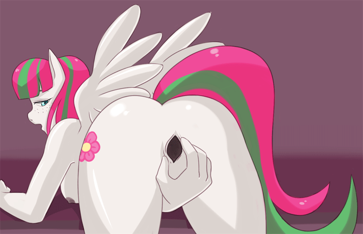 blossomforth (mlp), friendship is magic, my little pony, animated, slideshow, 1girls, anthro, anus, ass, big breasts, blue eyes, breasts, closed eyes, cutie mark, equine, female, female only, fur, furry, green hair, hair, happy, makeup, mammal, nipples, open mouth, pegasus, pink hair, shy, smile, solo, spreading, tail, white fur, wings, 