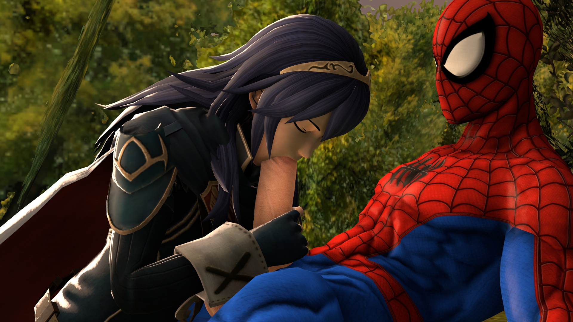 Spider man x lucina