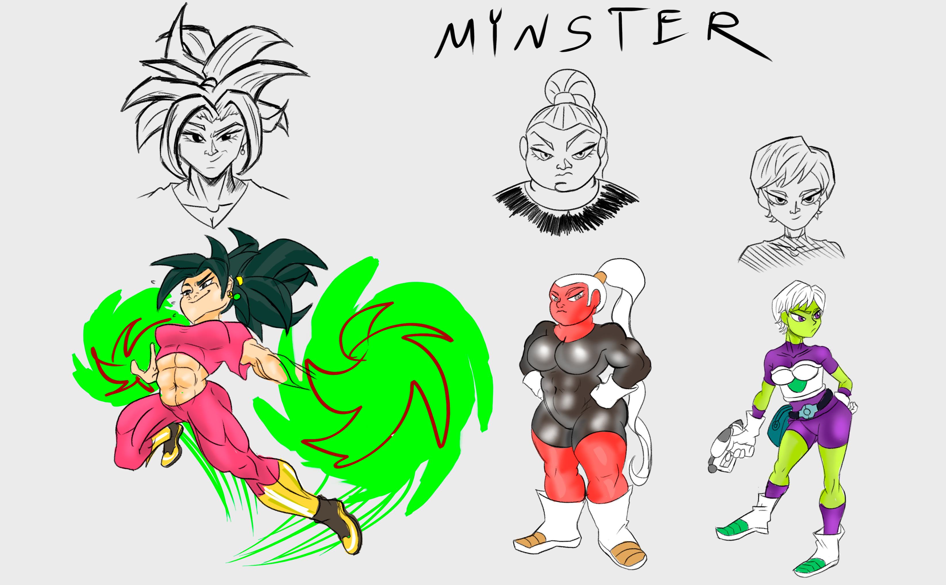 3girls base_form_kefla bonyu cheelai dragon_ball dragon_ball_super dragon_ball_z:_kakarot female kefla minster tagme