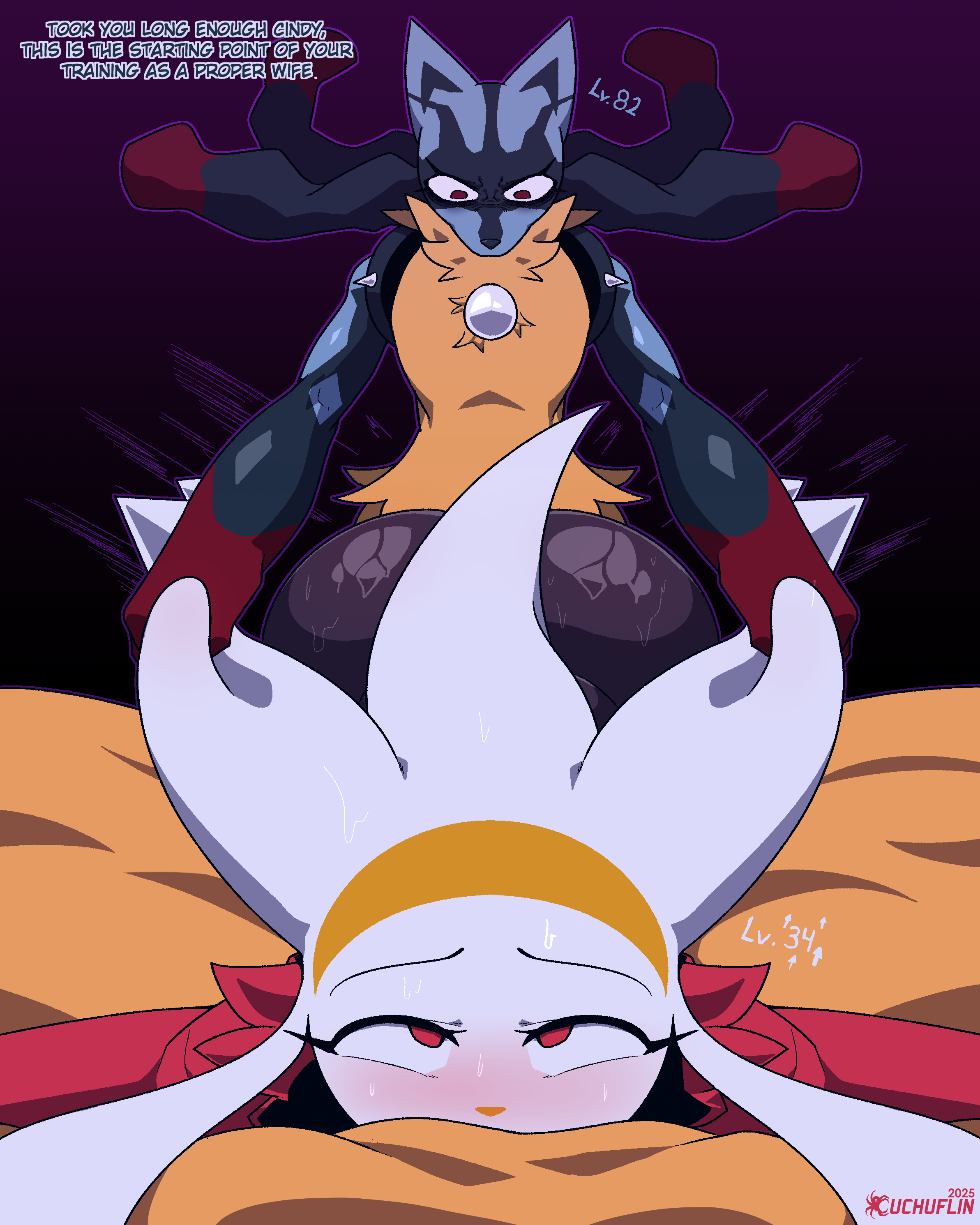 2boys angry_sex cinderace cindy_(cuchuflin) cuchuflin femboy from_behind gameplay_mechanics gay generation_6_pokemon generation_8_pokemon grabbing_hair hair_grab hair_pull lucario male male/male male_only male_penetrating mega_evolution mega_lucario nintendo pokemon pokemon_(species) pokemon_only raboot sweat text