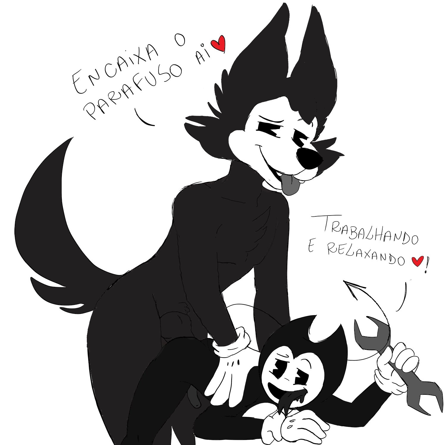 bendy and the ink machine, tagme, anal, anthro, foreskin, gay, no humans, s...