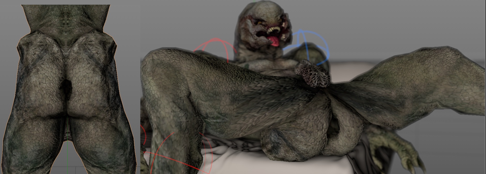 helloanonmyoldfriend, sangheili, halo (series), microsoft, hi res, unfinished, alien, anus, ass, balls, genitals, humanoid, male, muscular, muscular male, muscular thighs, nails, nipples, pecs, penis, solo, teeth, tongue, xbox game studios, 