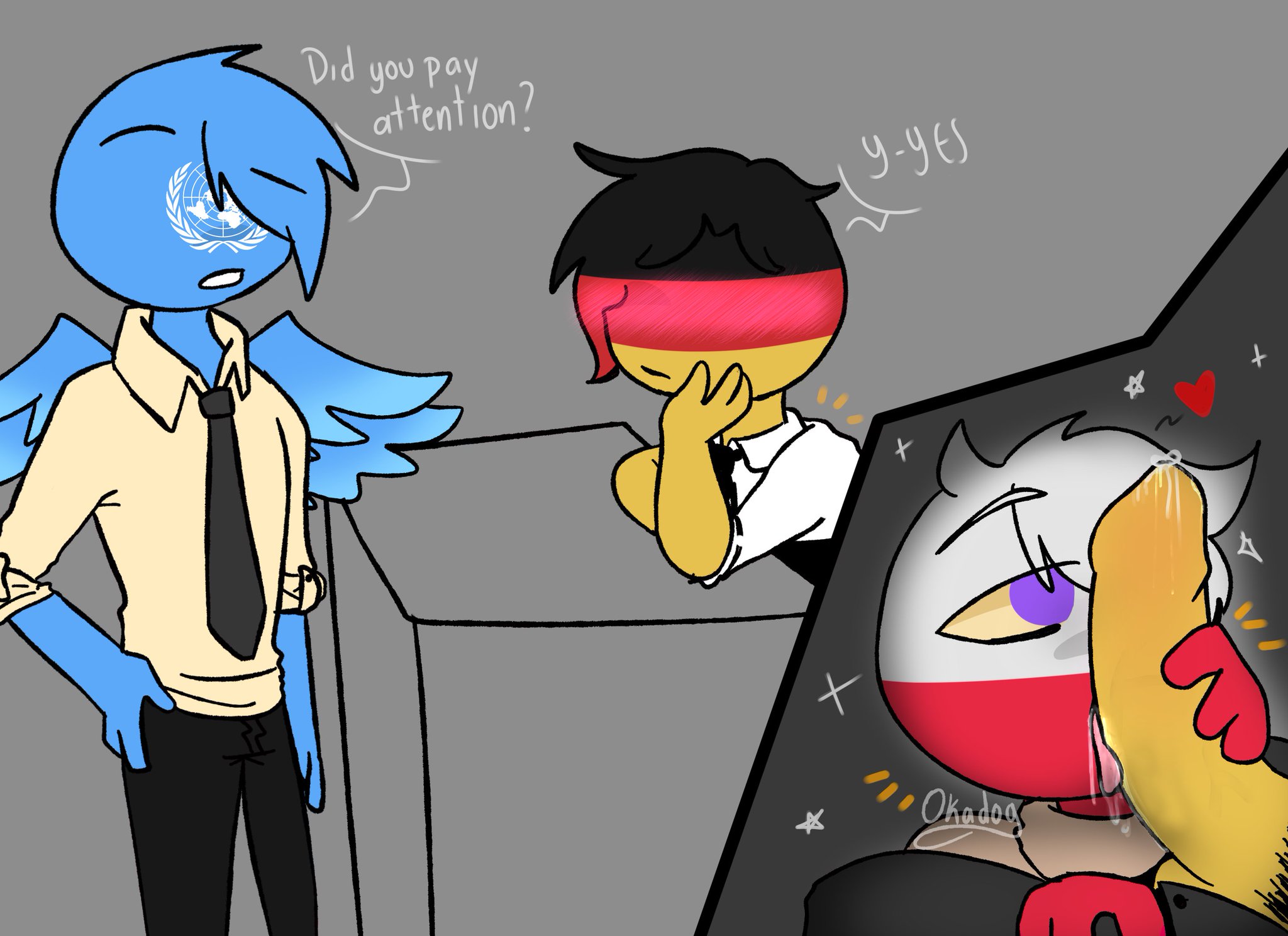 Rule34 - If it exists, there is porn of it / poland (artist), germany  (countryhumans) / 4609862