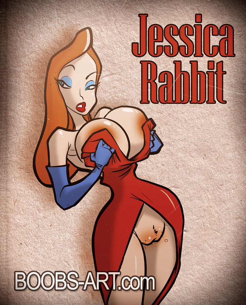 grif, jessica rabbit, who framed roger rabbit, areolae, breast squeeze, breasts, bursting breasts, female, female only, huge breasts, human, large areolae, long gloves, pussy, red hair, solo, 